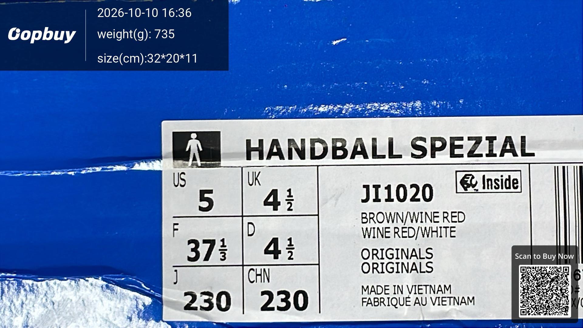 Foto QC 2 de adidas Handball Spezial Light Blue Cloud White Gum BD7632