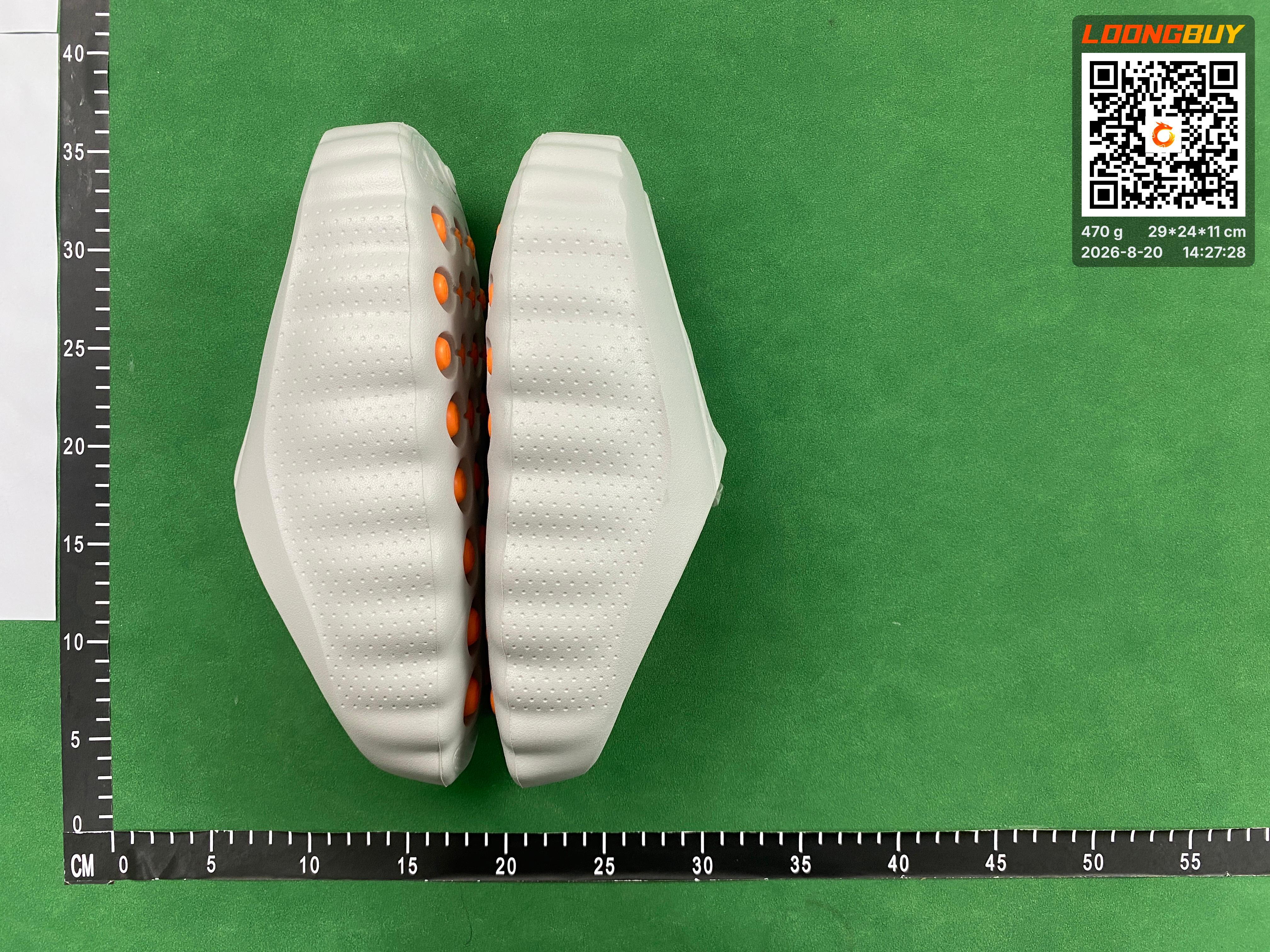 Foto QC 8 de Generic Wavy Closed-toe Slide Foam Grey Orange