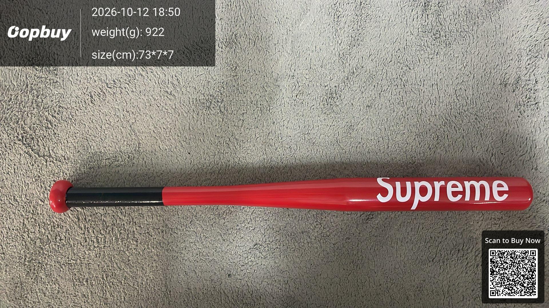 Foto QC 1 de Supreme Logo 30 Inch Diamond Black Alloy Steel Baseball Bat