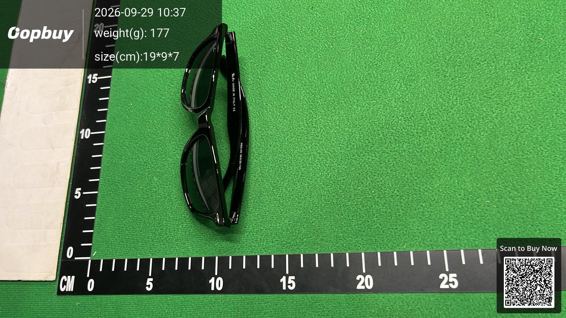 Foto QC 5 de Ray-Ban Wayfarer Acetate Sunglasses Black Black (RB2140-901)