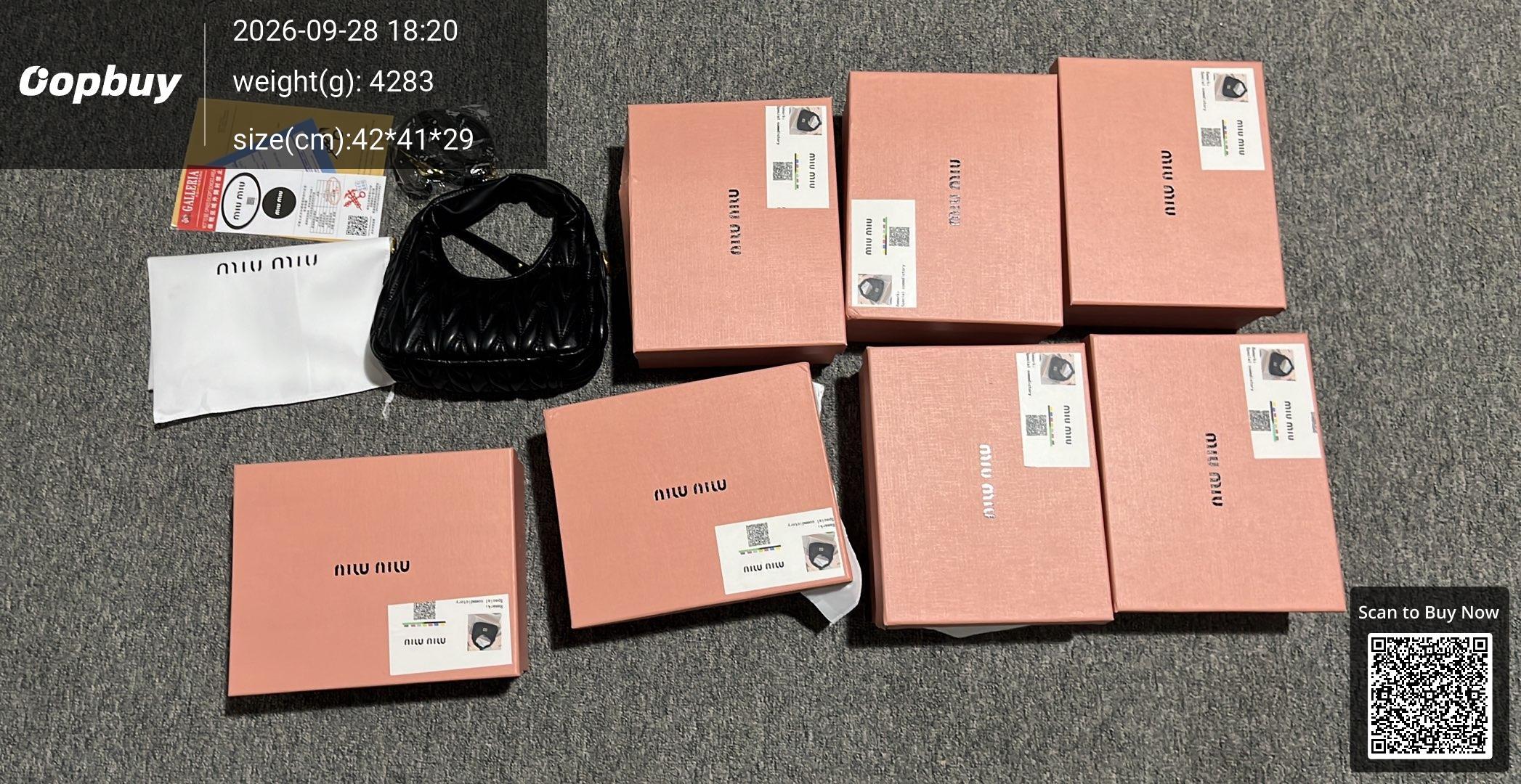 Foto QC 3 de Miu Miu Wander Mini Black Matelassé Leather