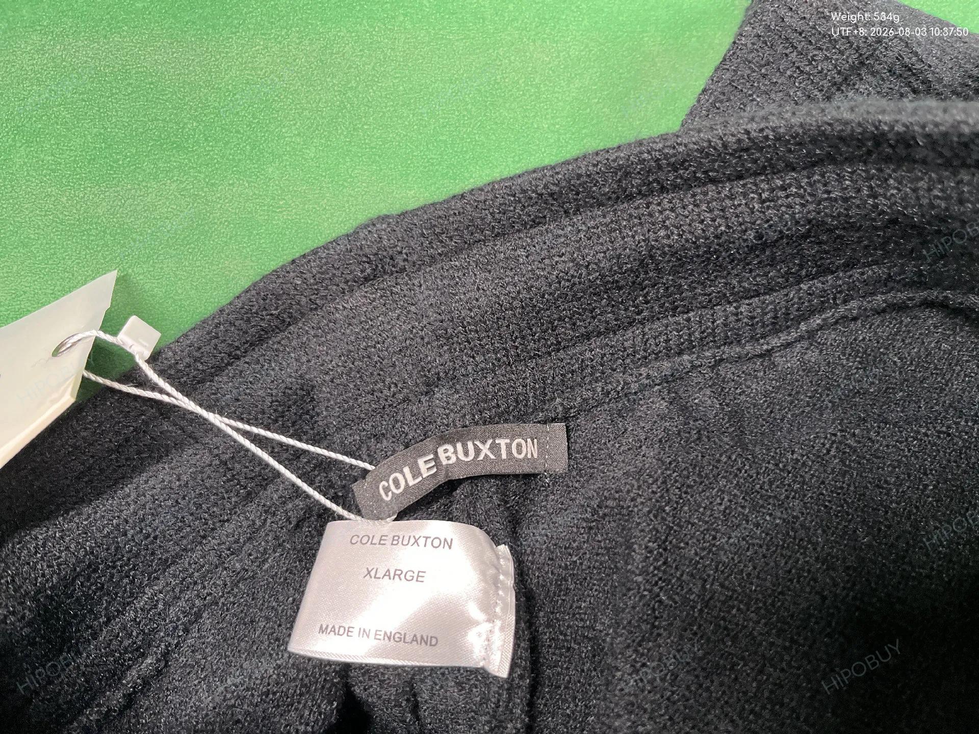 Foto QC 1 de Cole Buxton Pants CB Logo Jacquard Wool Black