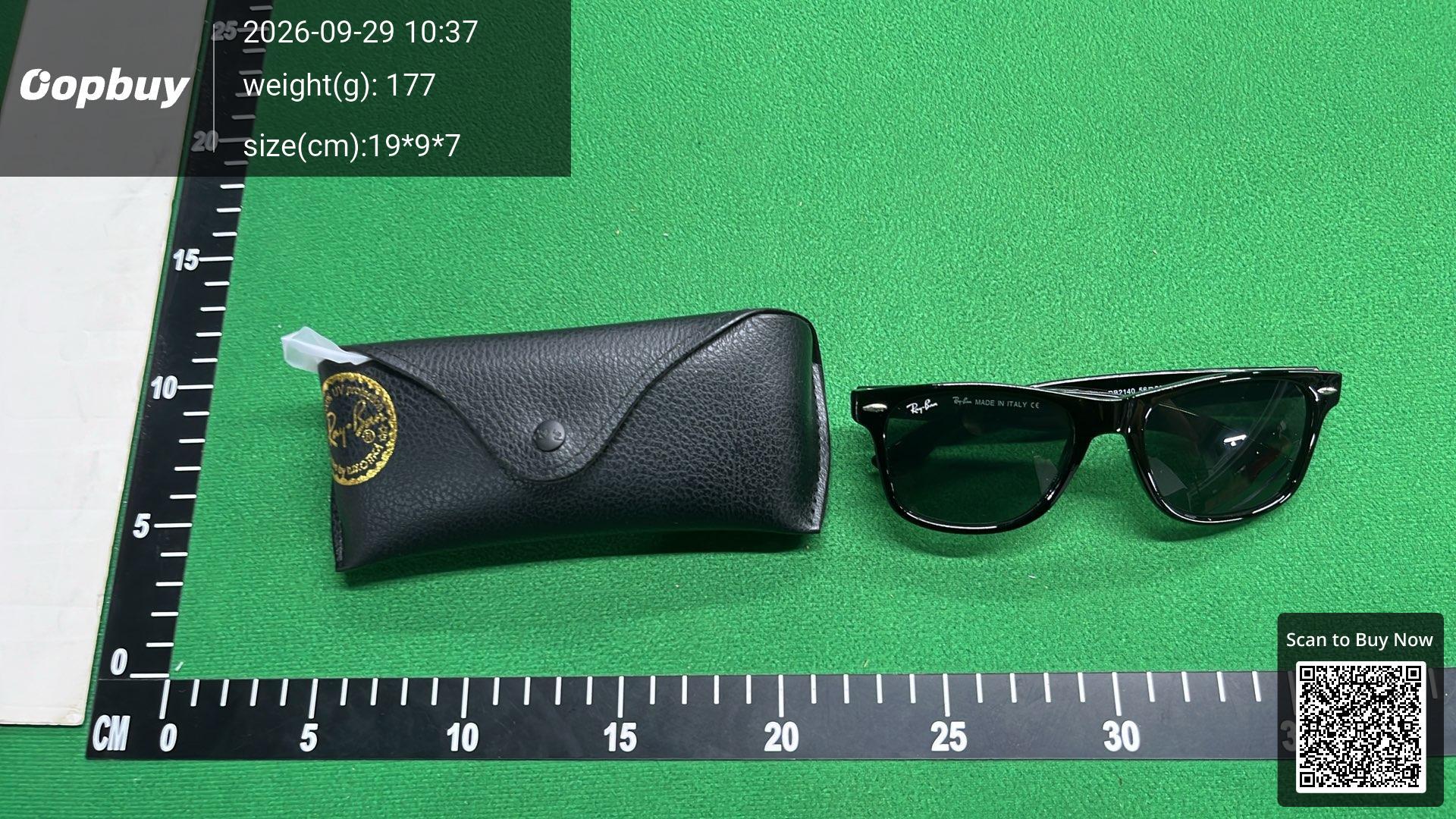 Foto QC 6 de Ray-Ban Wayfarer Acetate Sunglasses Black Black (RB2140-901)