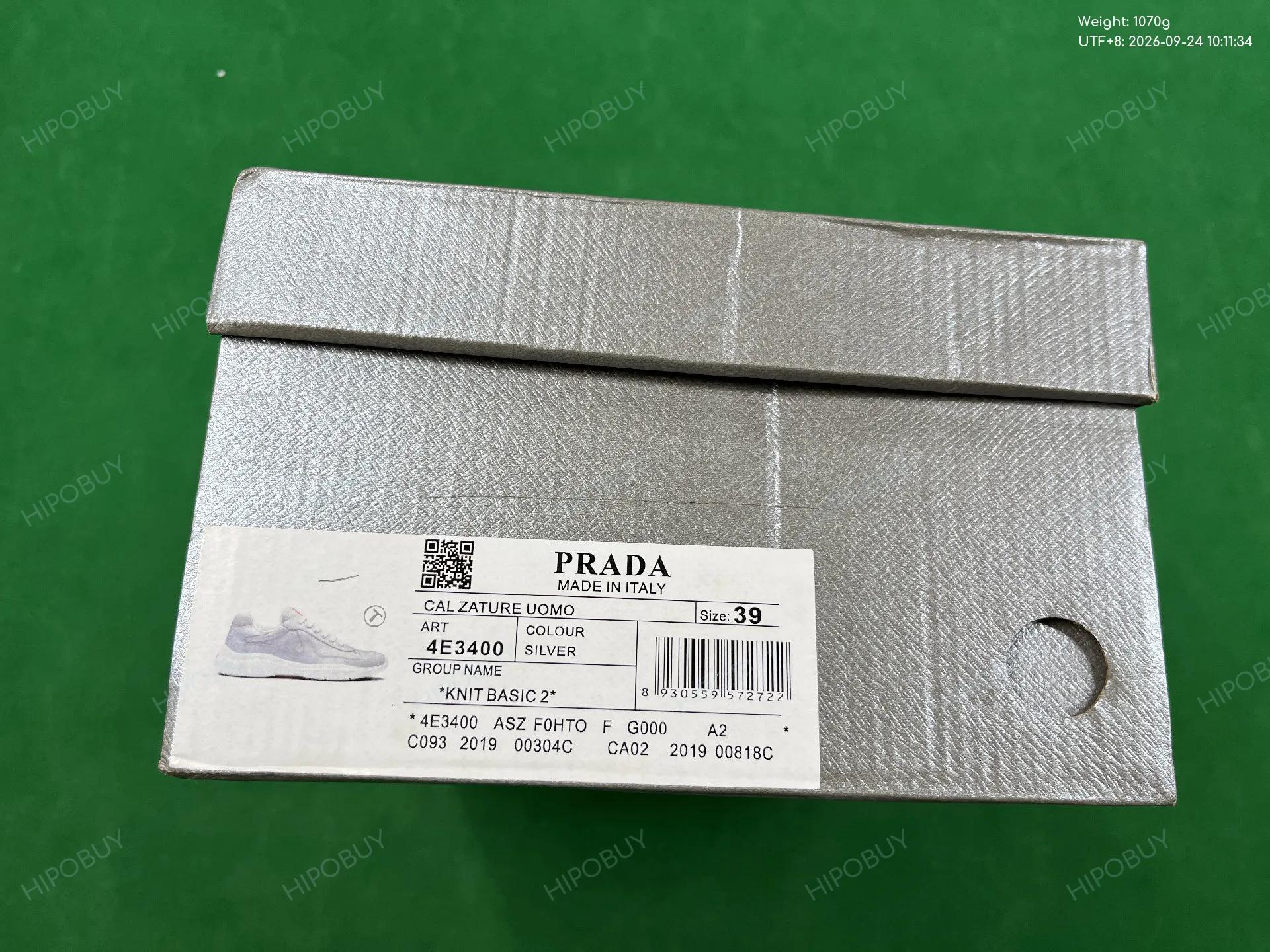 Foto QC 8 de Prada America's Cup Patent Leather Technical Fabric Low Sneakers Royal Blue Silver