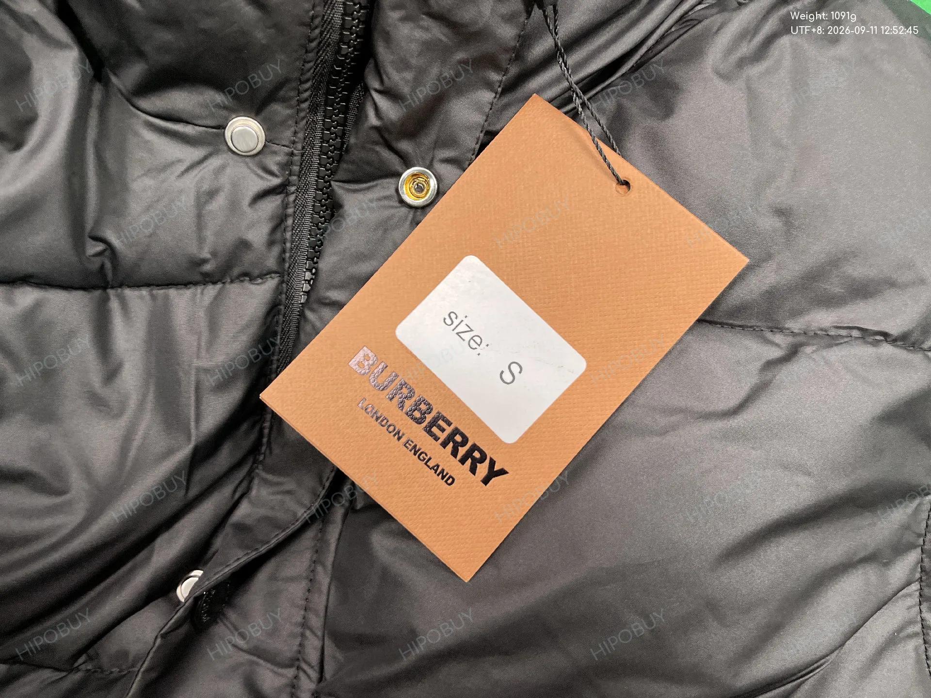 Foto QC 5 de Burberry Puffer Jacket Hooded Vintage Check Black