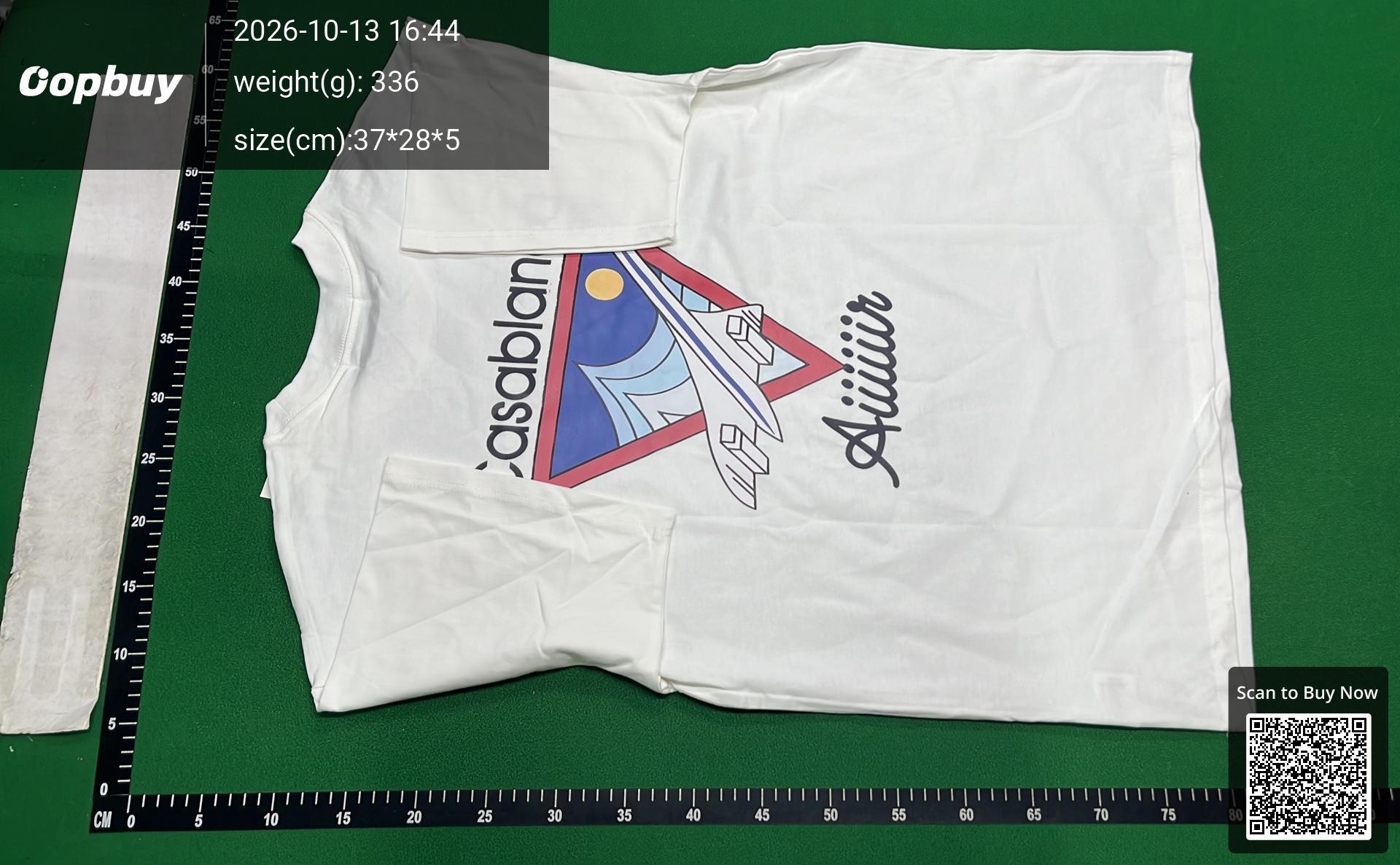 Foto QC 7 de Casablanca T-shirt Aiiiiiiiir Graphic White