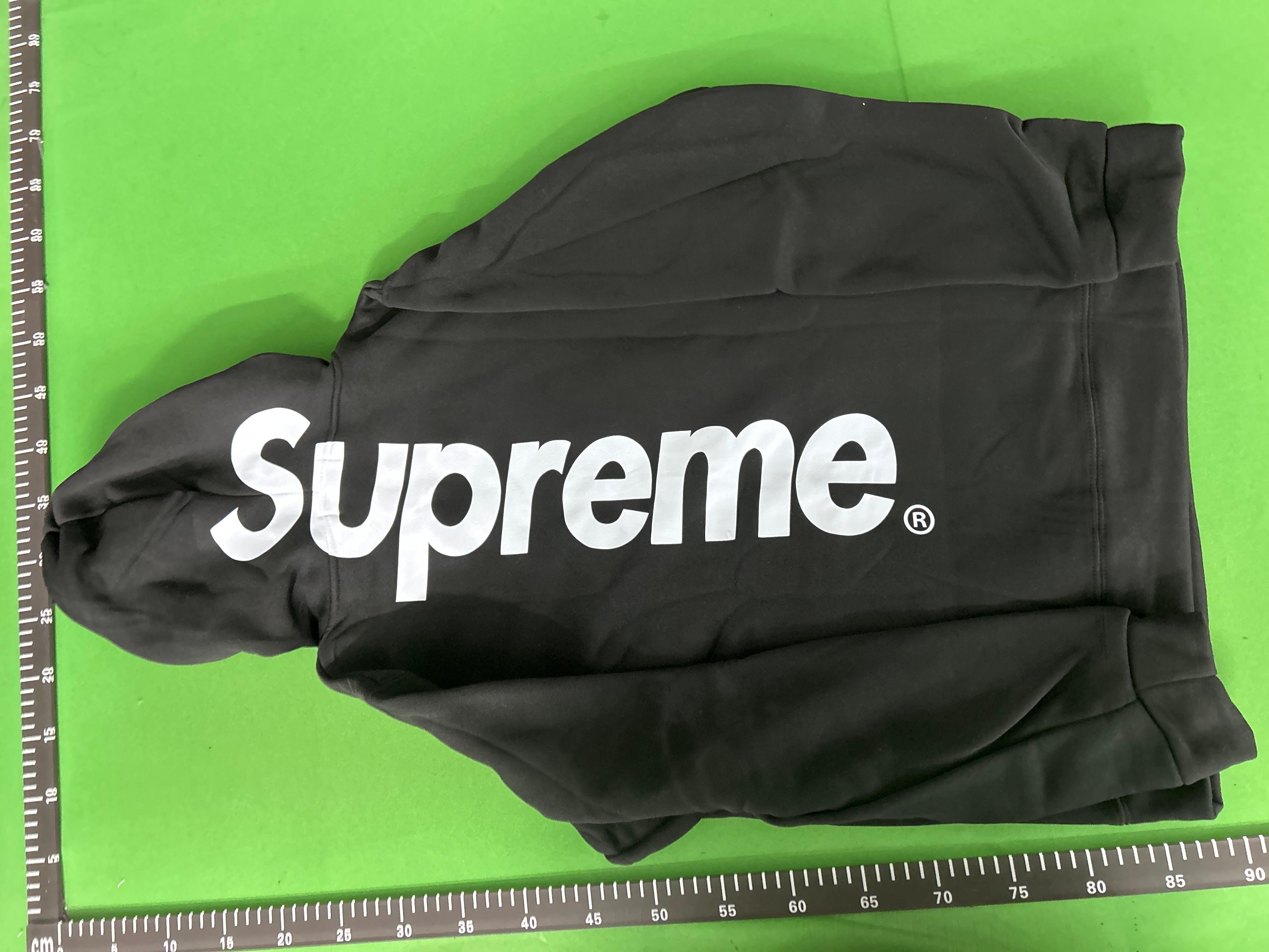 Foto QC 8 de Supreme Satin Applique Hooded Sweater Heather Grey