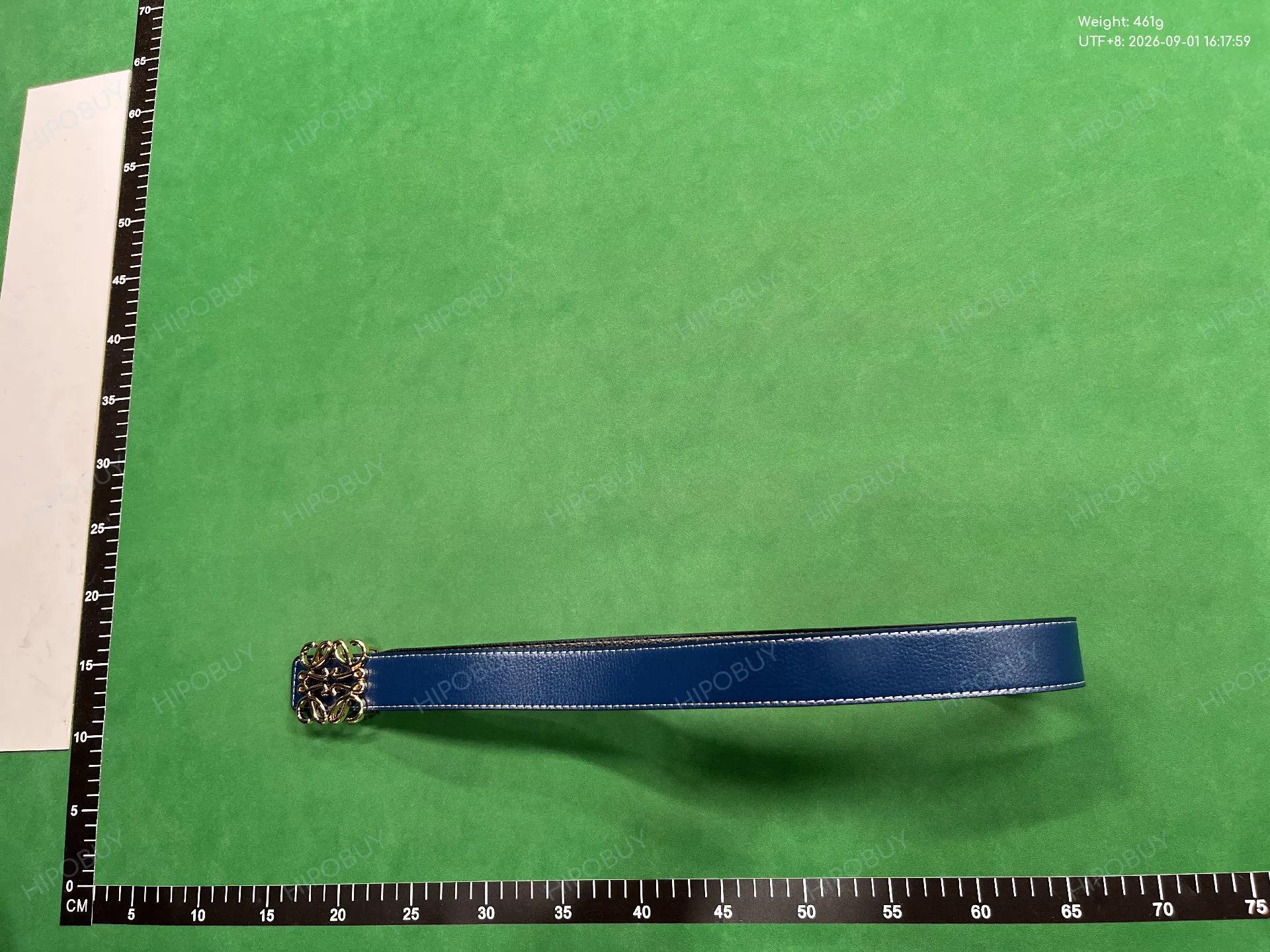 Foto QC 6 de Loewe Anagram Reversible Belt Tan Pebble Grain