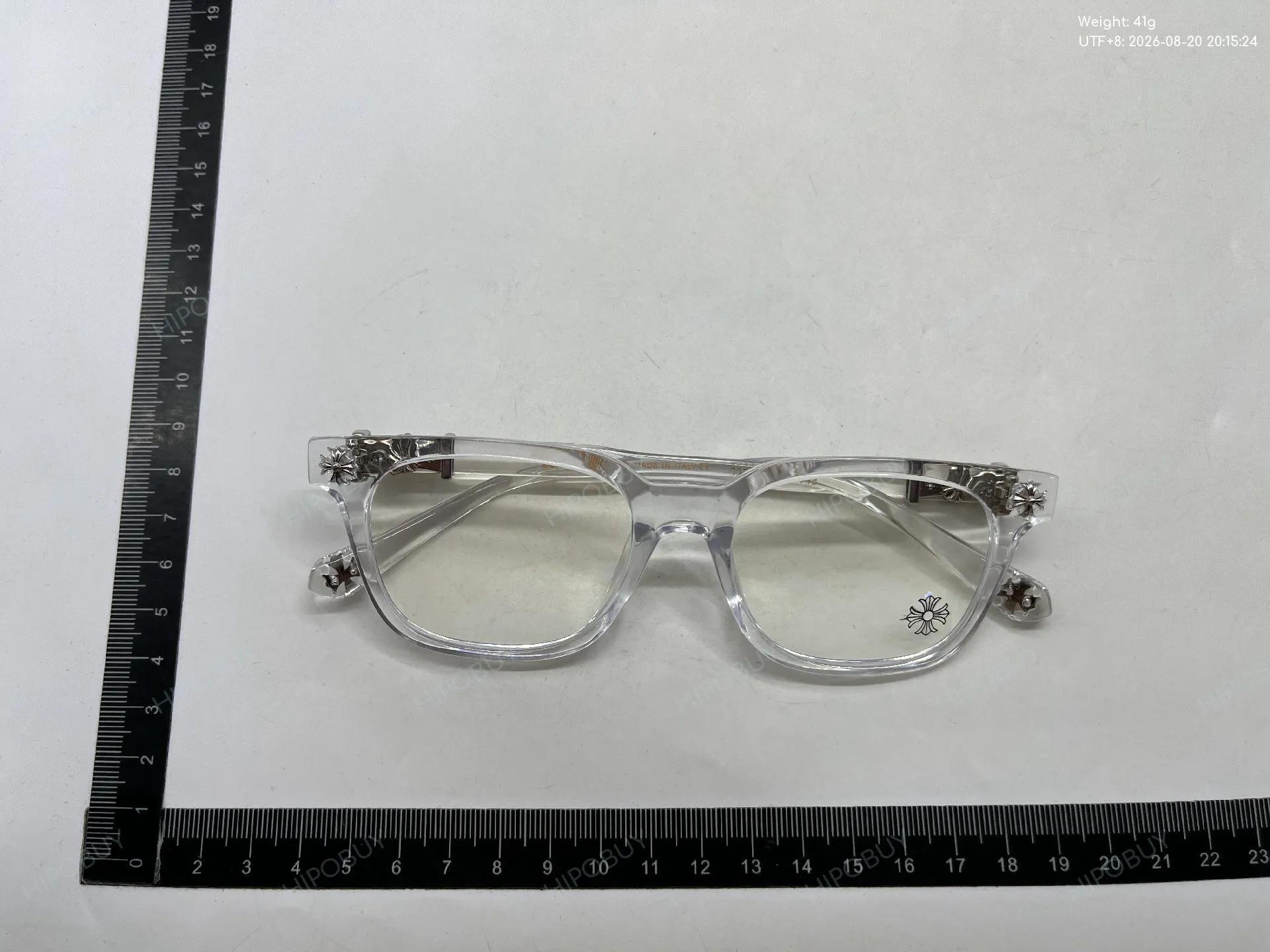 Foto QC 1 de Chrome Hearts Square-Frame Acetate Eyeglasses Black Gold (2273)