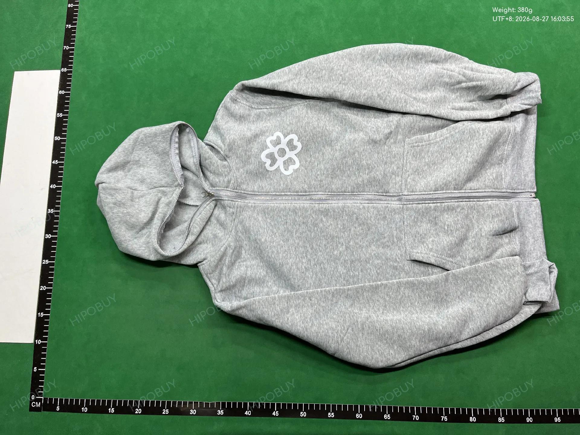 Foto QC 2 de Other Y2K Retro Hooded Jacket Zip-up Distressed Green