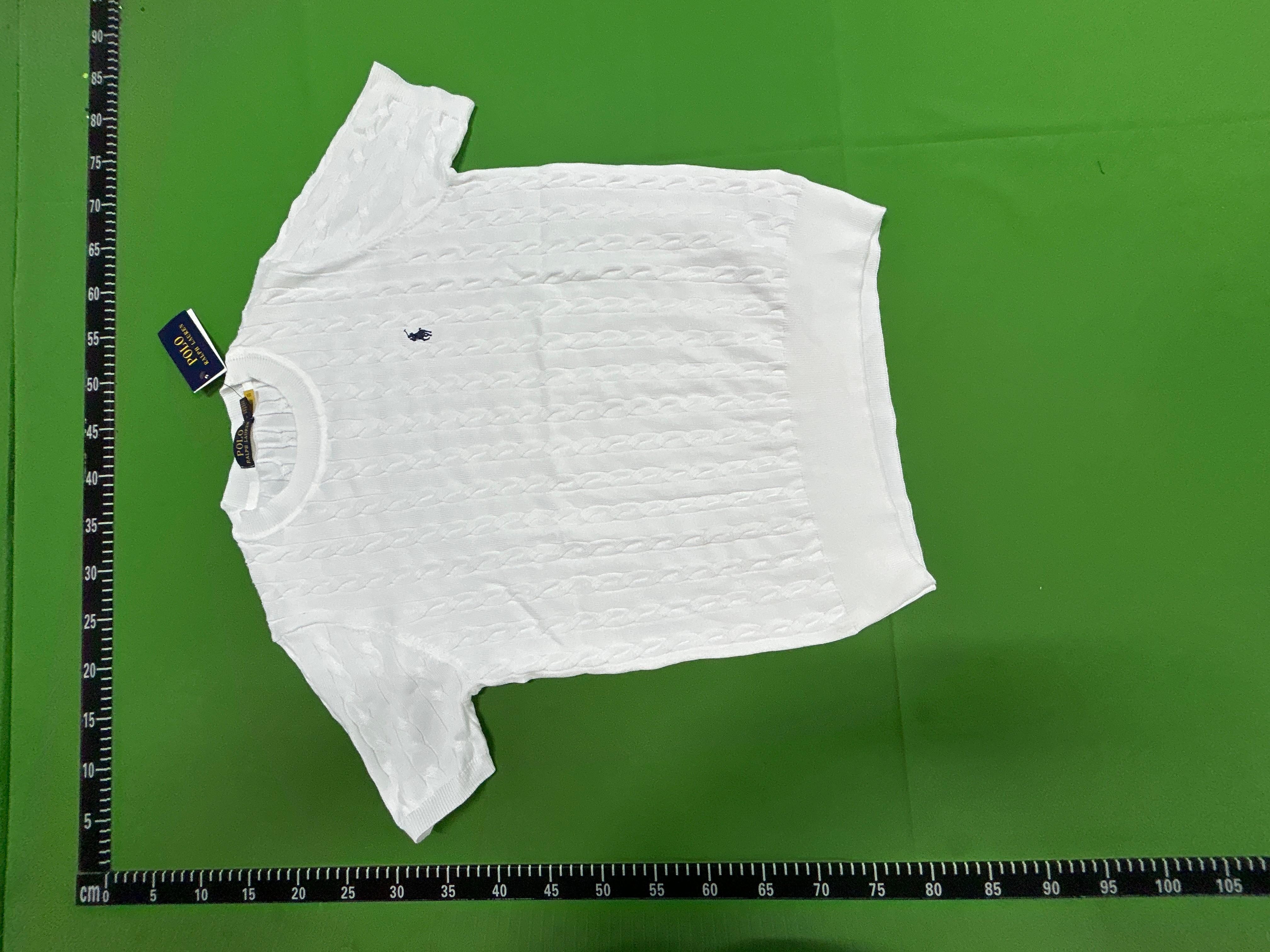 Foto QC 3 de Polo Ralph Lauren Sweater Cable-Knit Short-Sleeve White