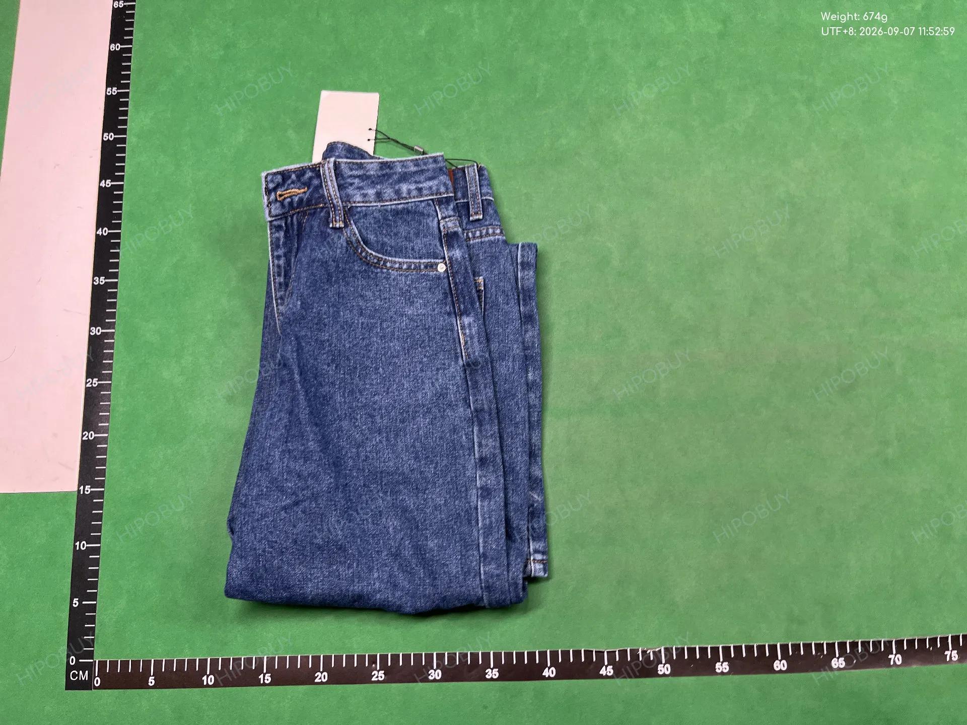 Foto QC 8 de Loewe Jeans Anagram Embroidered Wide Leg Blue