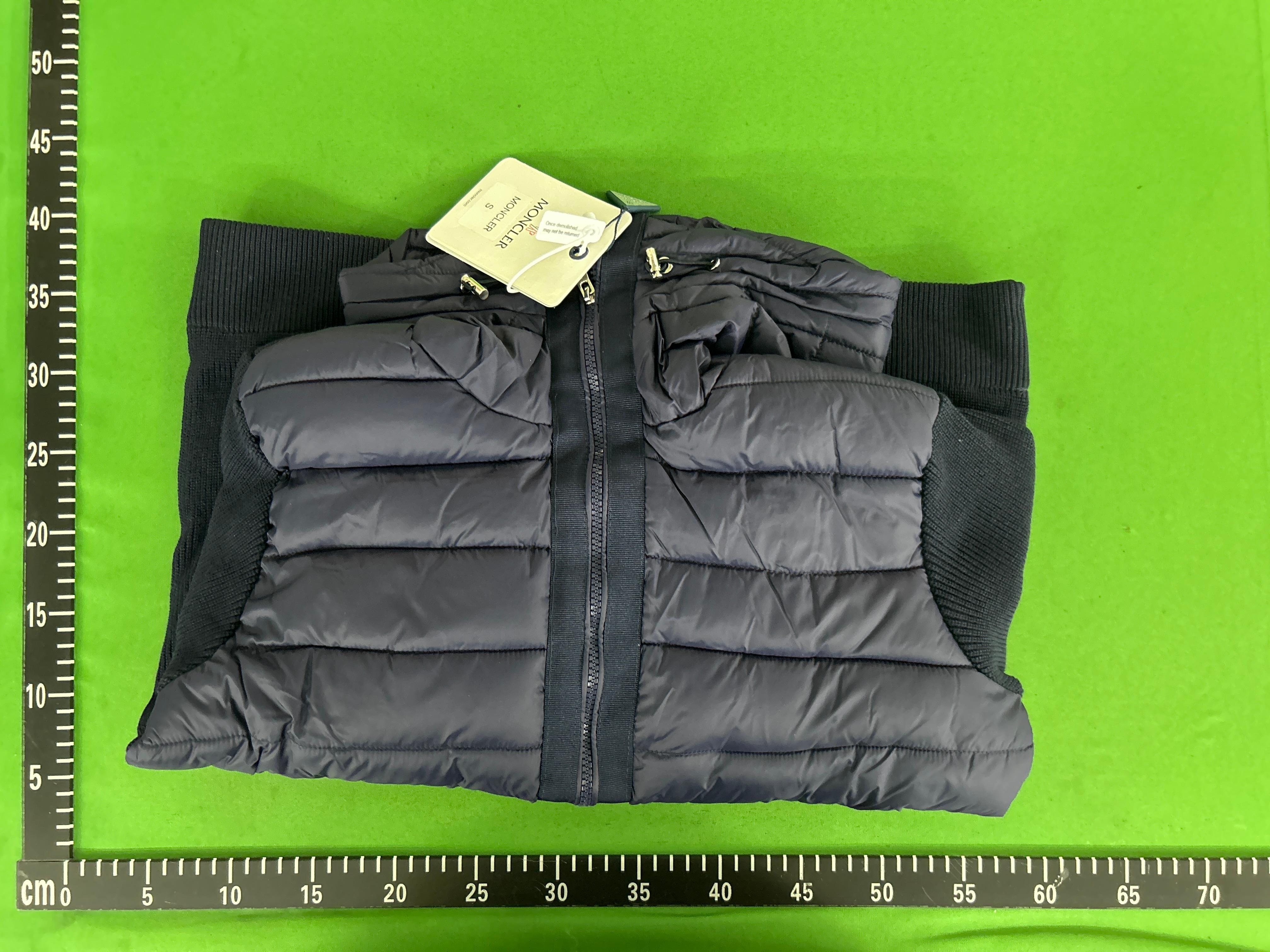 Foto QC 1 de Moncler Down Jacket Hooded Knit Hybrid Navy