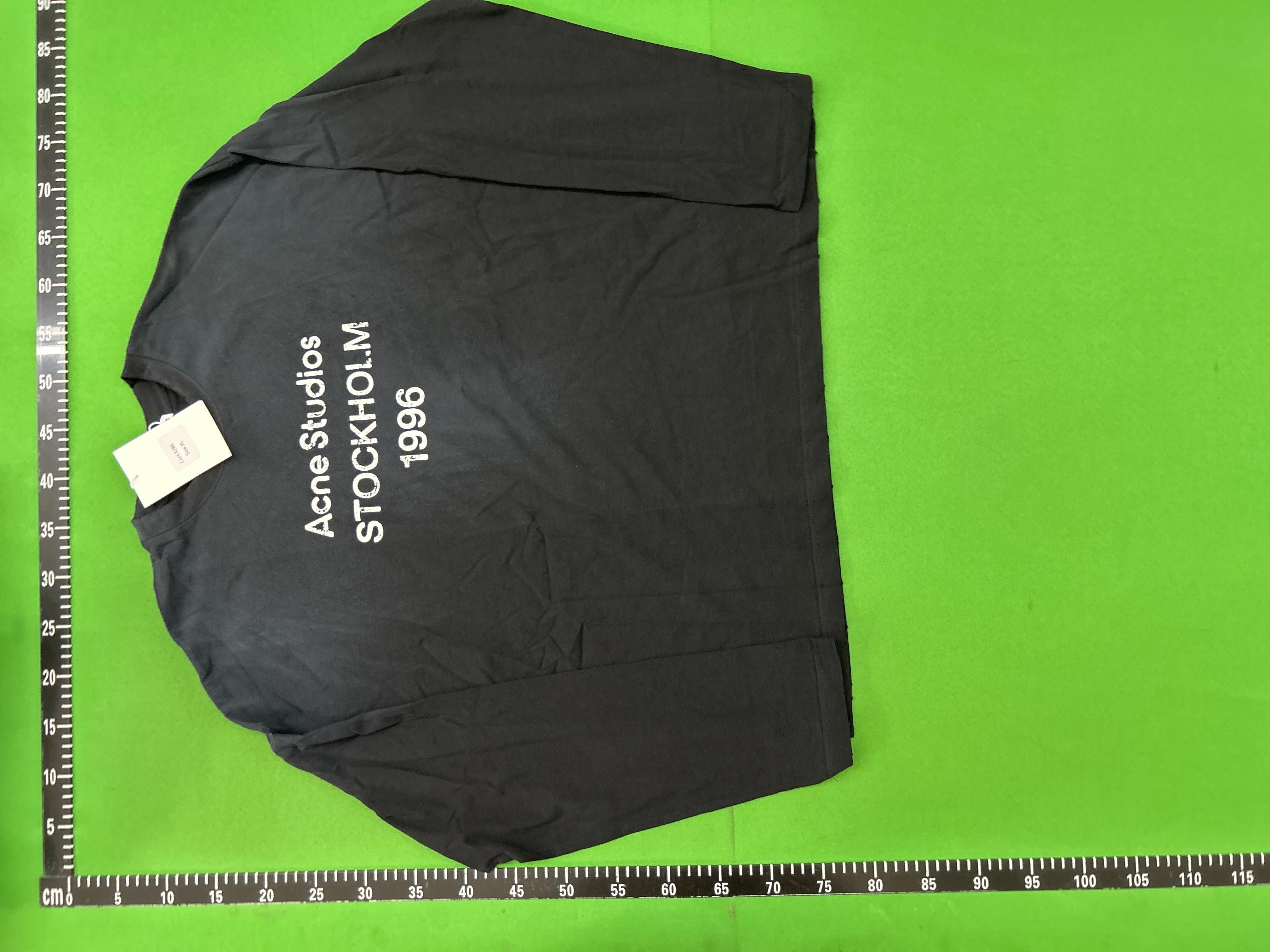 Foto QC 2 de Acne Studios Stockholm 1996 Washed Long-Sleeve T-shirt Blue