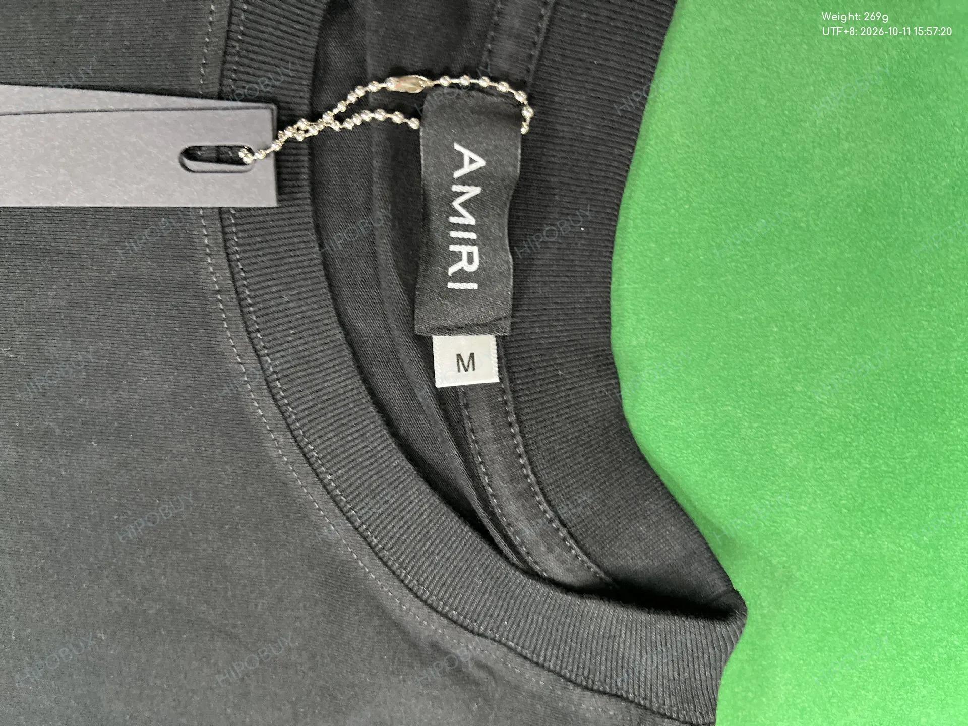 Foto QC 1 de Amiri T-shirt Drip Logo Blue