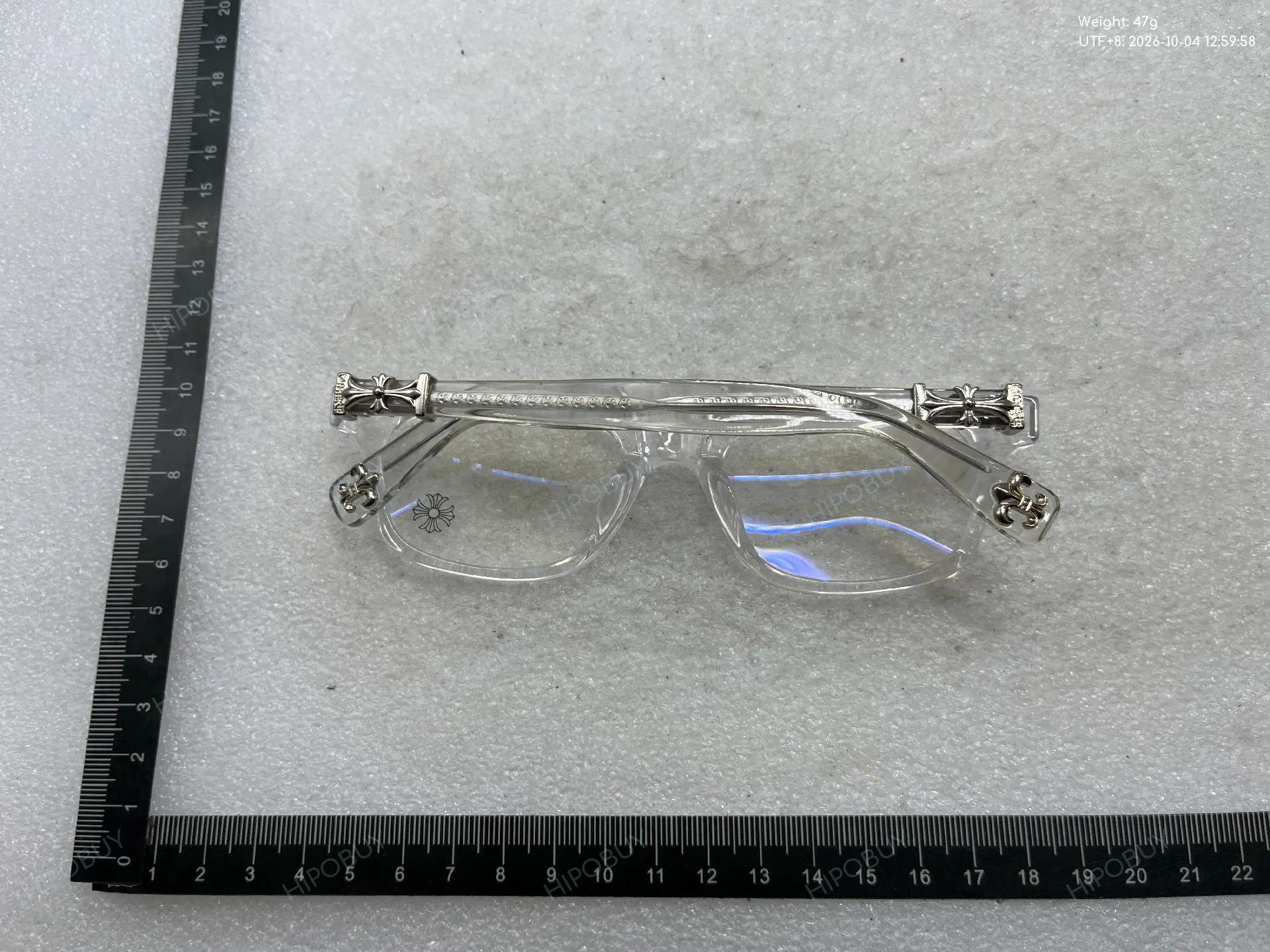 Foto QC 8 de Chrome Hearts Square-Frame Acetate Eyeglasses Clear (6073)