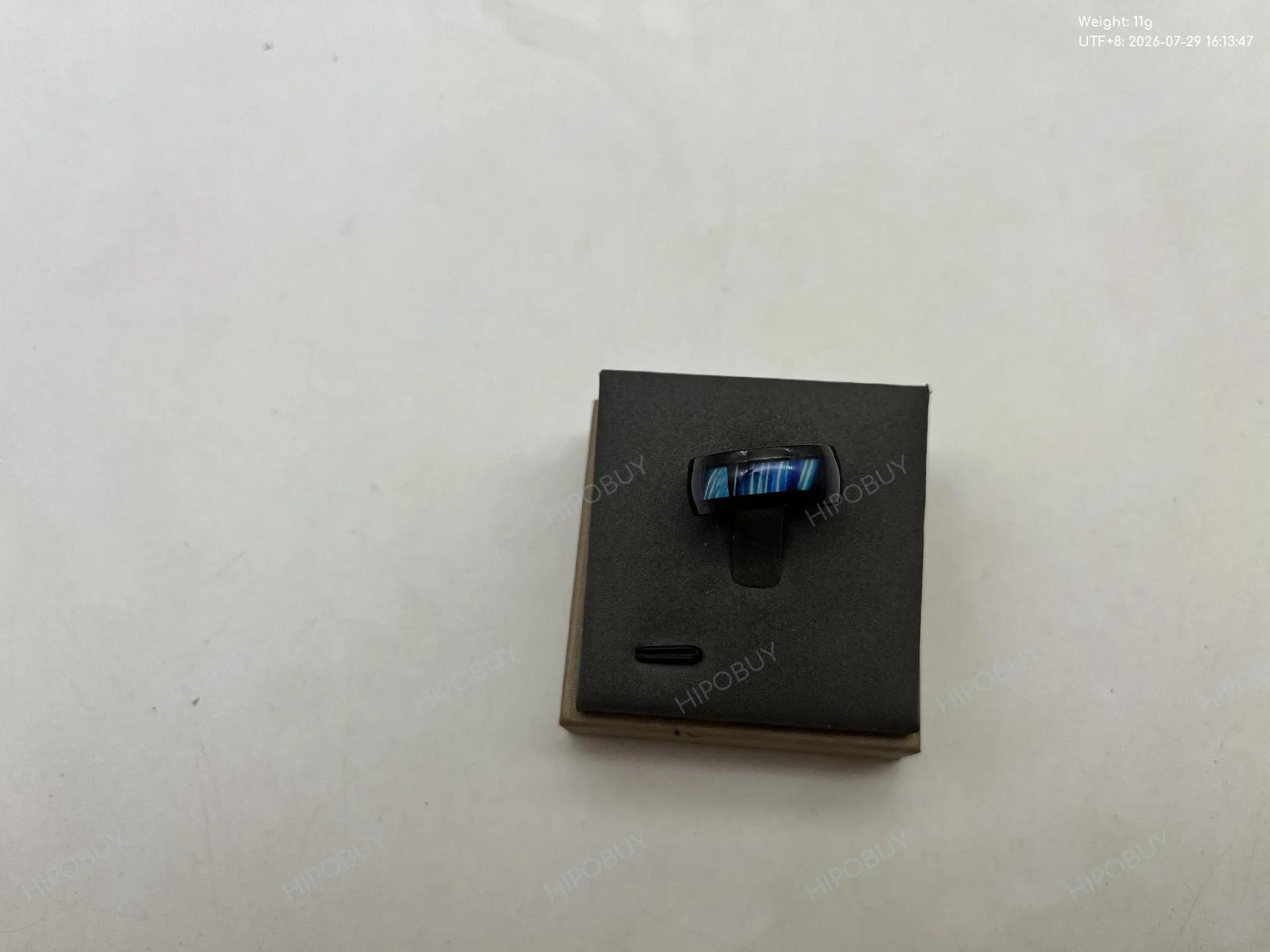 Foto QC 2 de Other Ring Stainless Steel Gold Foil Inlay Black