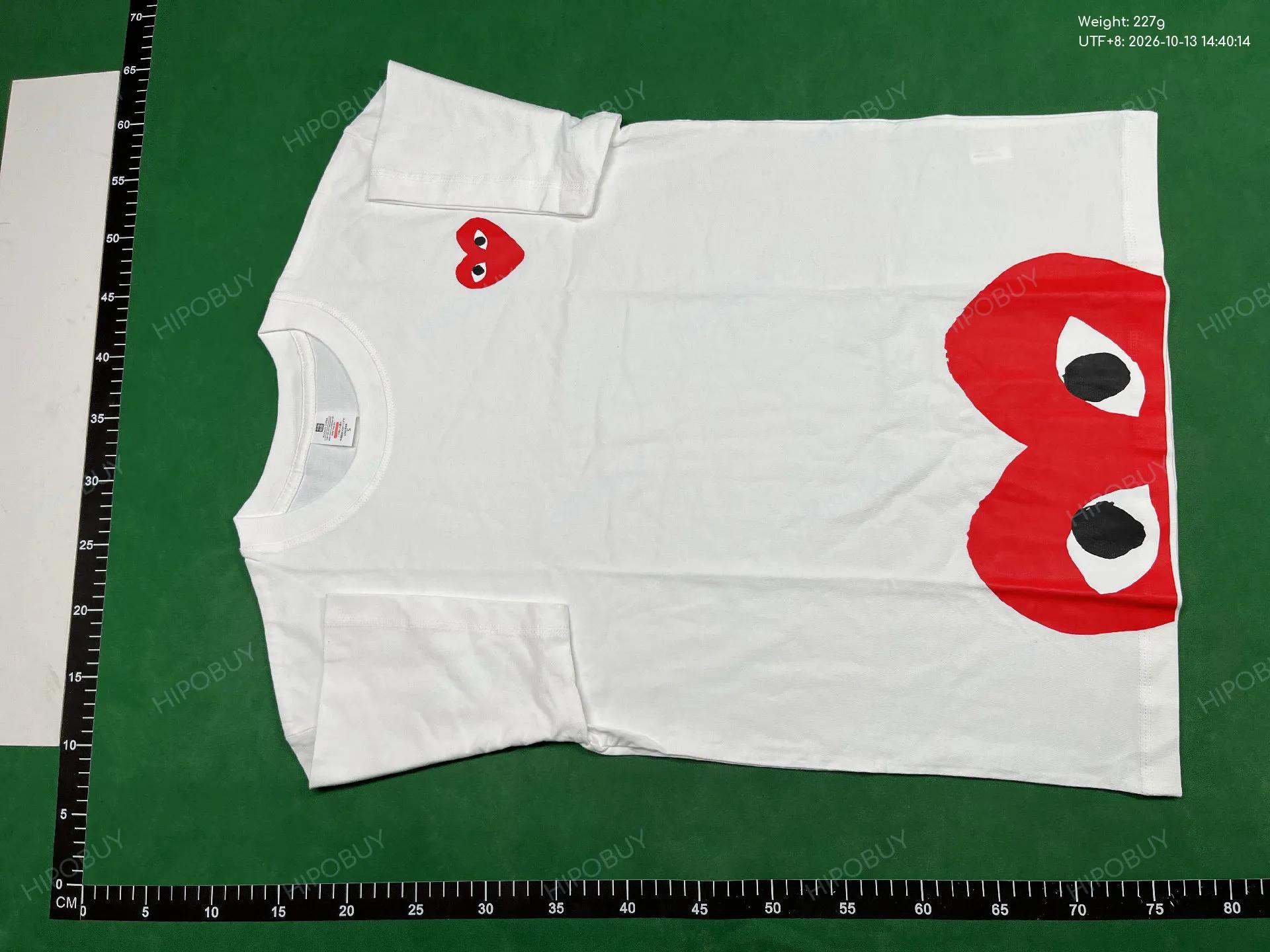 Foto QC 6 de Comme des Garçons PLAY T-shirt Beaded Red Heart White