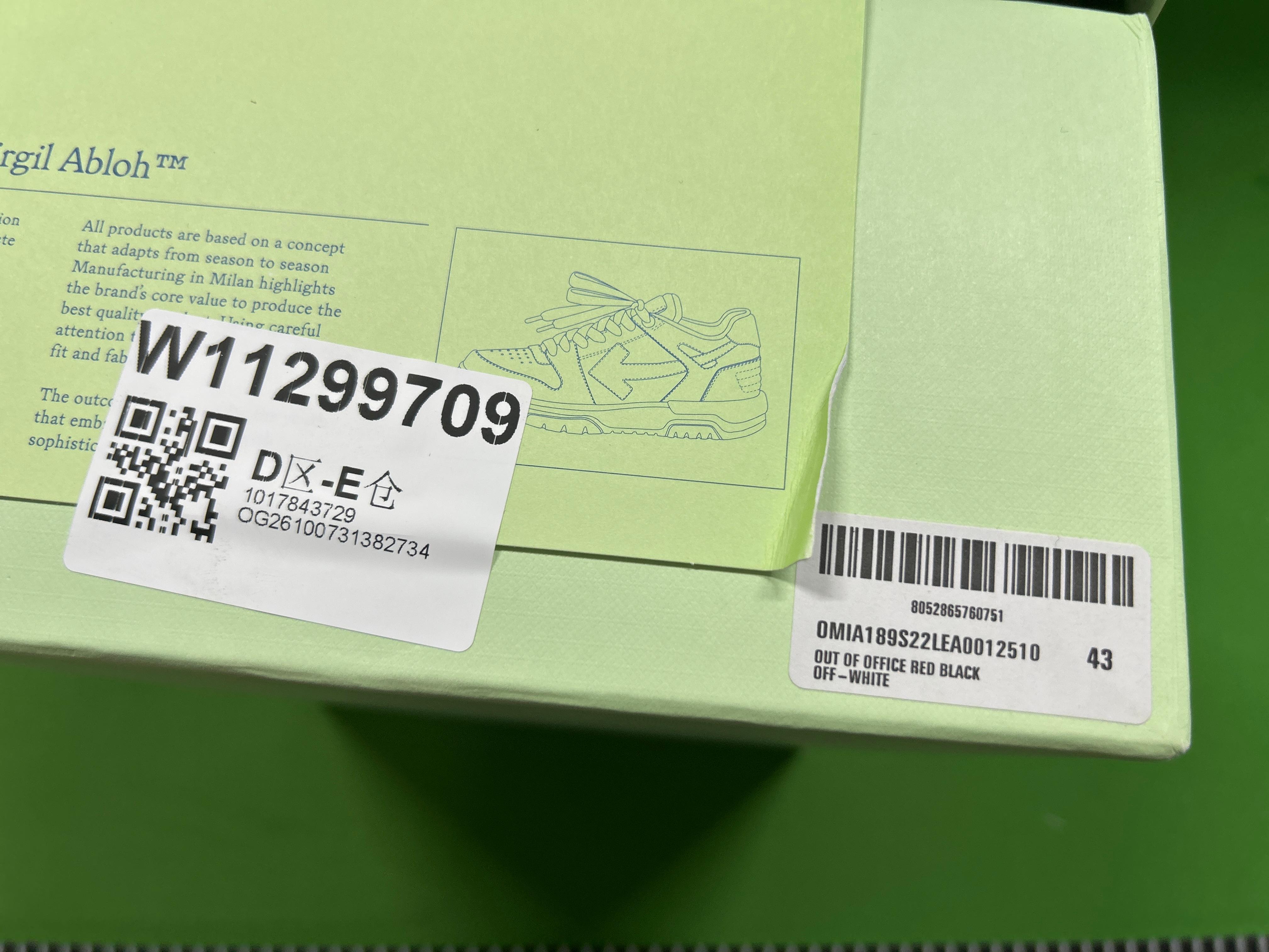 Foto QC 1 de Off-White Out of Office Leather Arrow Sneakers Black White