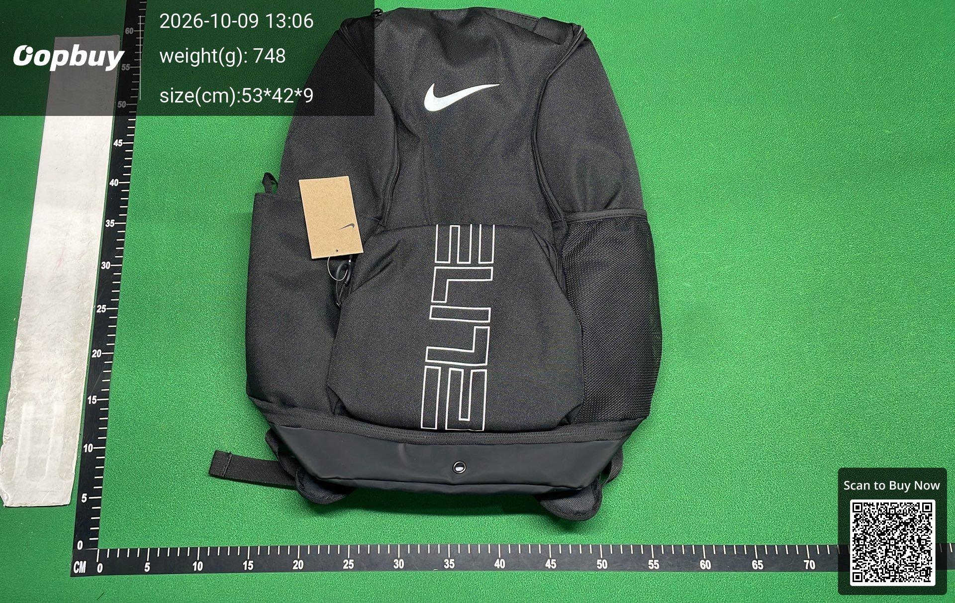 Foto QC 5 de Nike Hoops Elite Pro Backpack 32L White Black Metallic Gold