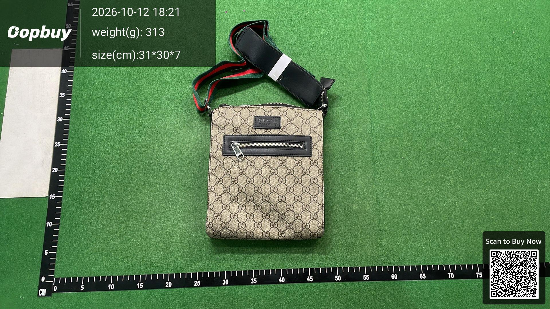 Foto QC 5 de Gucci Messenger Bag Small Black GG Supreme Canvas