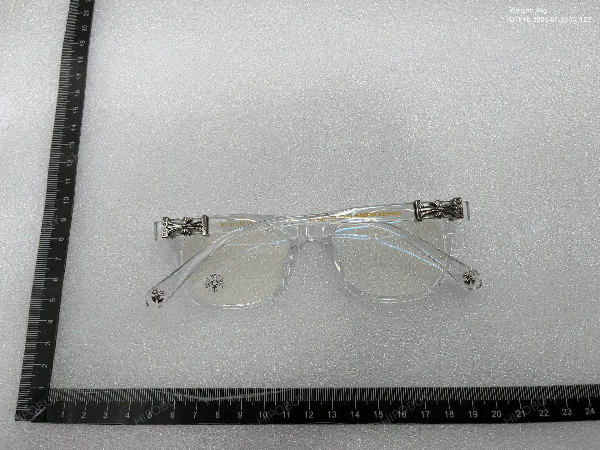 Foto QC 2 de Chrome Hearts Square-Frame Acetate Eyeglasses Black Gold (2273)