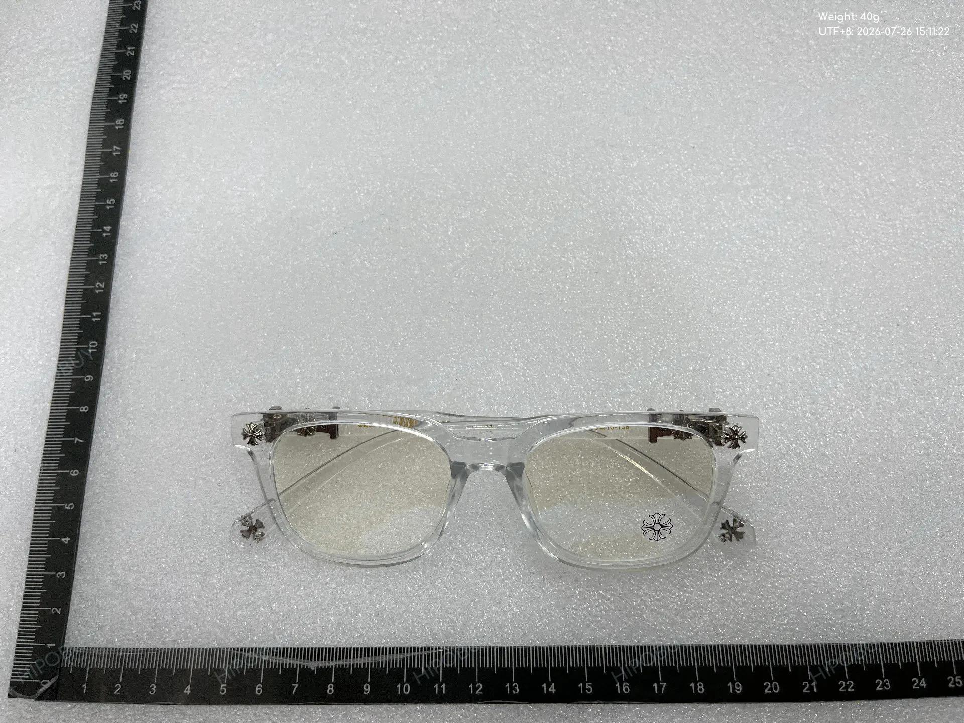 Foto QC 1 de Chrome Hearts Square-Frame Acetate Eyeglasses Black Gold (2273)