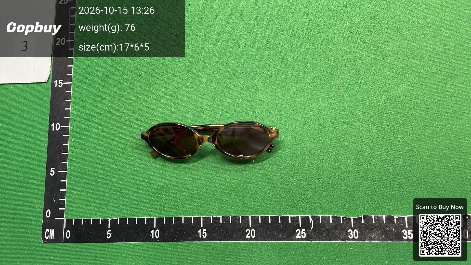 Foto QC 1 de Miu Miu Oval Acetate Sunglasses Tortoise Purple