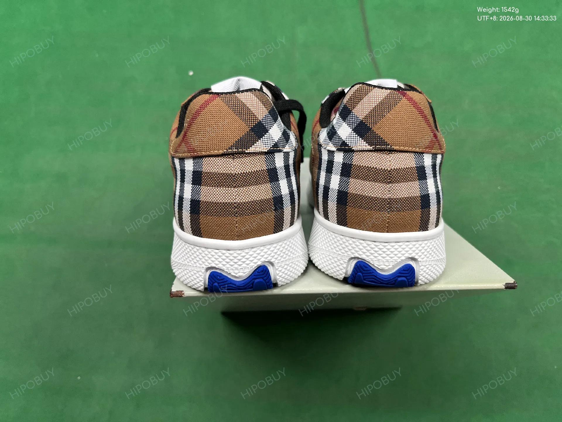 Foto QC 3 de Burberry Ankle Boots Block Heel Vintage Check Canvas