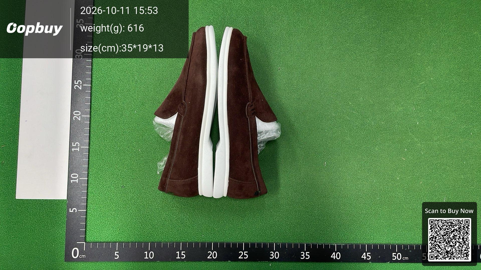 Foto QC 5 de Loro Piana Summer Walk Suede Loafers Black