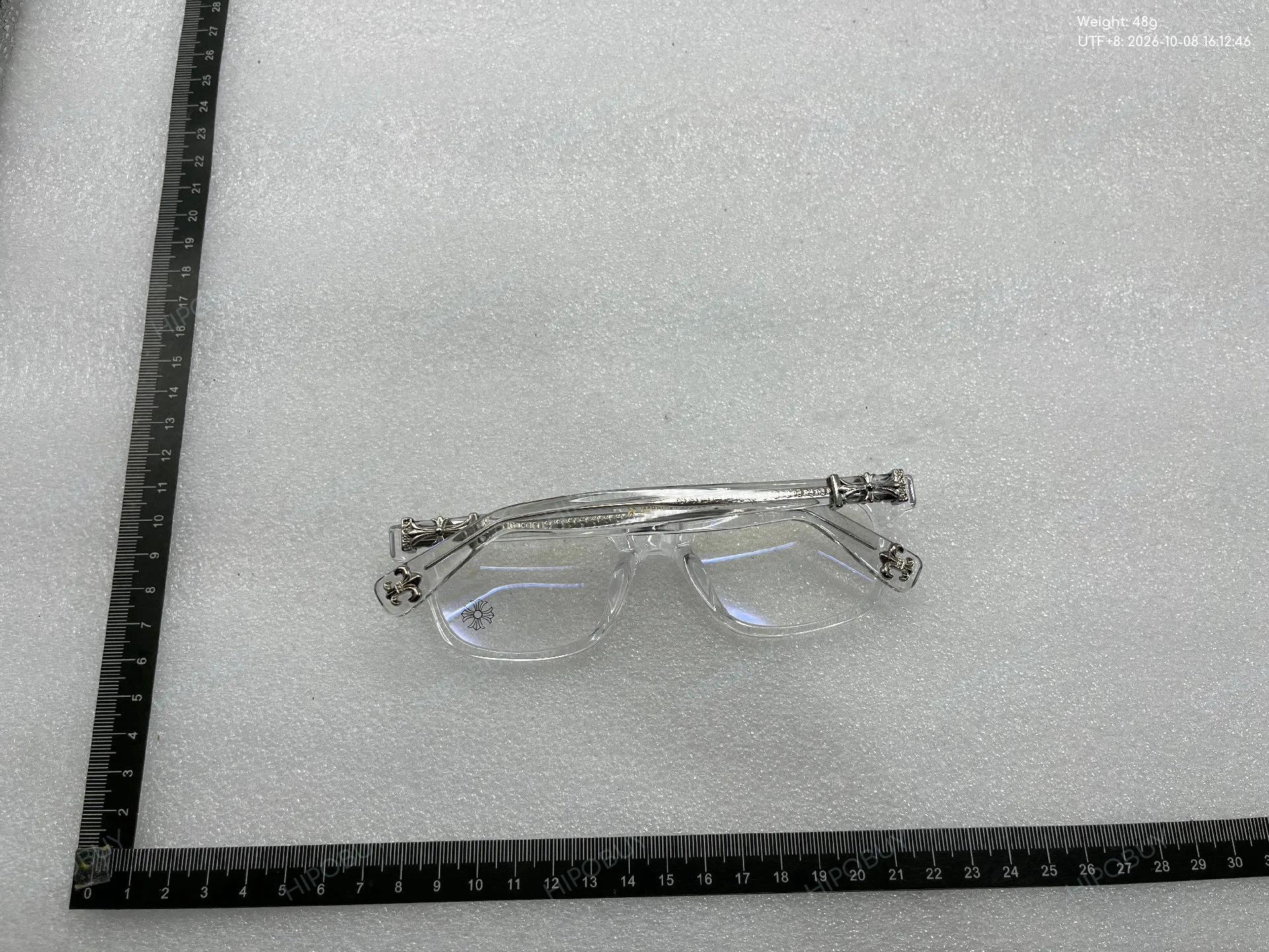 Foto QC 5 de Chrome Hearts Square-Frame Acetate Eyeglasses Clear (6073)