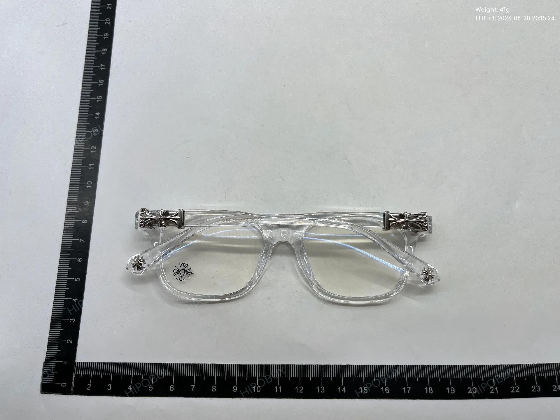 Foto QC 2 de Chrome Hearts Square-Frame Acetate Eyeglasses Black Gold (2273)