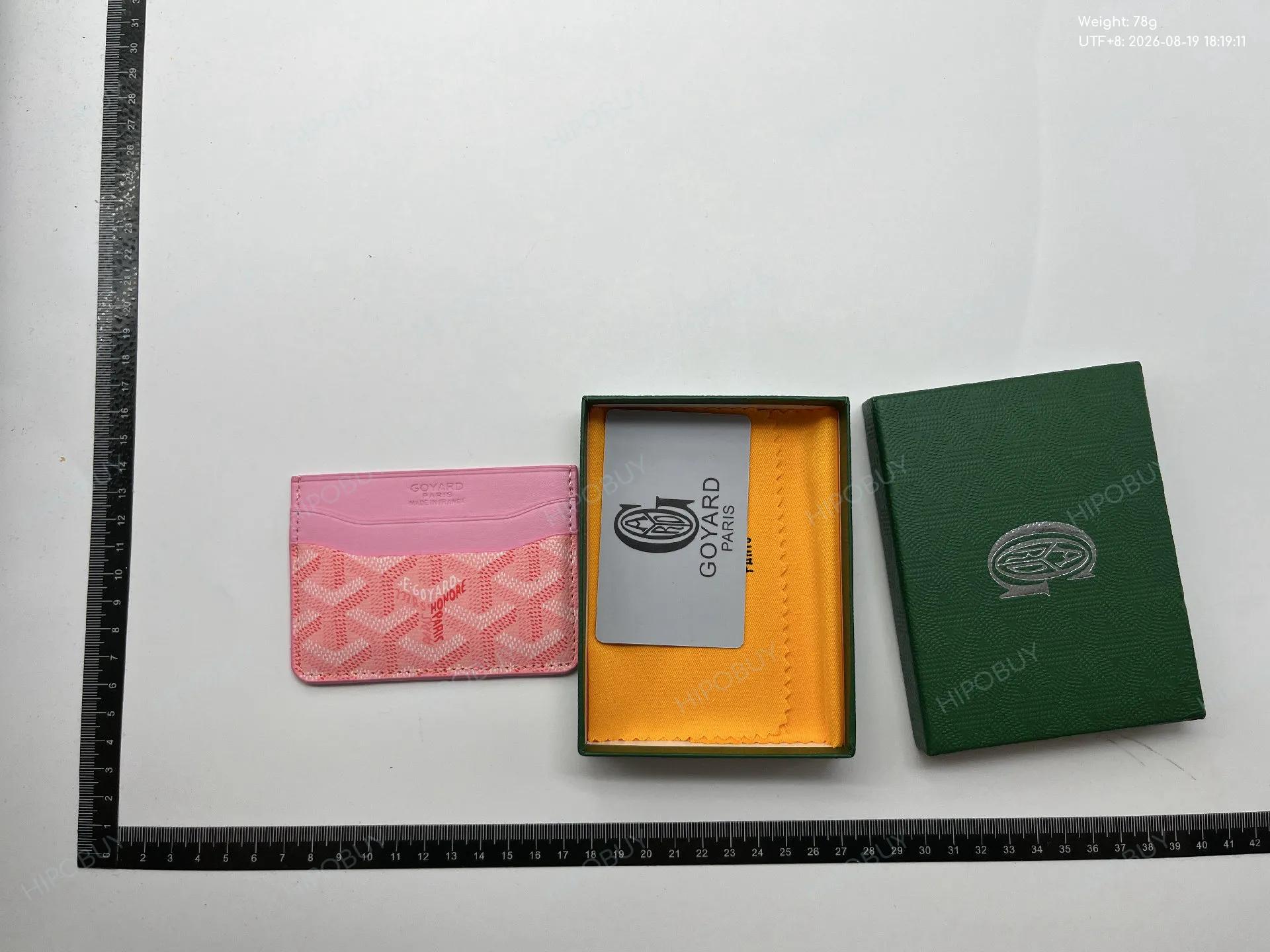Foto QC 3 de Goyard Saint Sulpice Card Holder Goyardine Pink