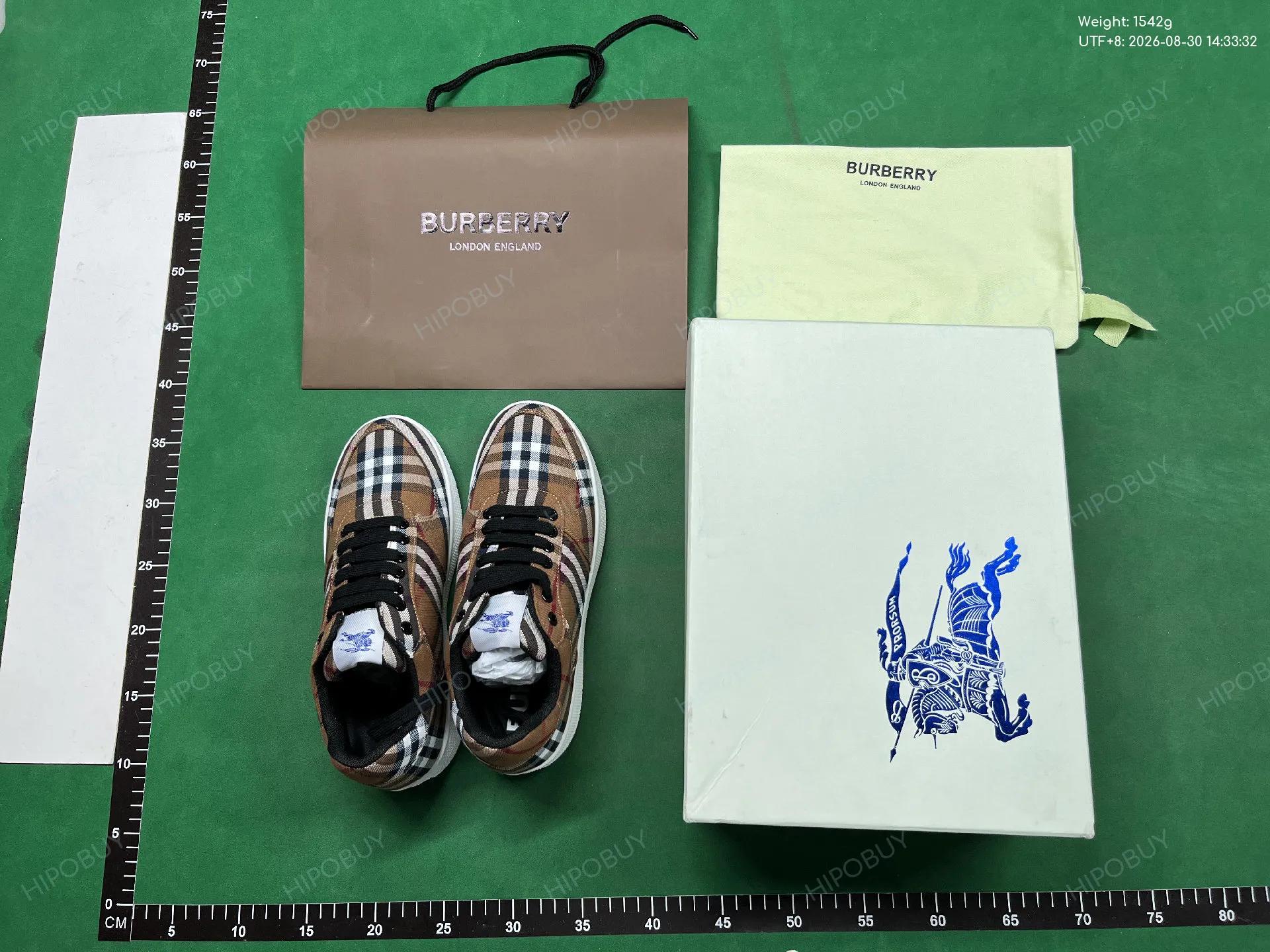 Foto QC 1 de Burberry Ankle Boots Block Heel Vintage Check Canvas