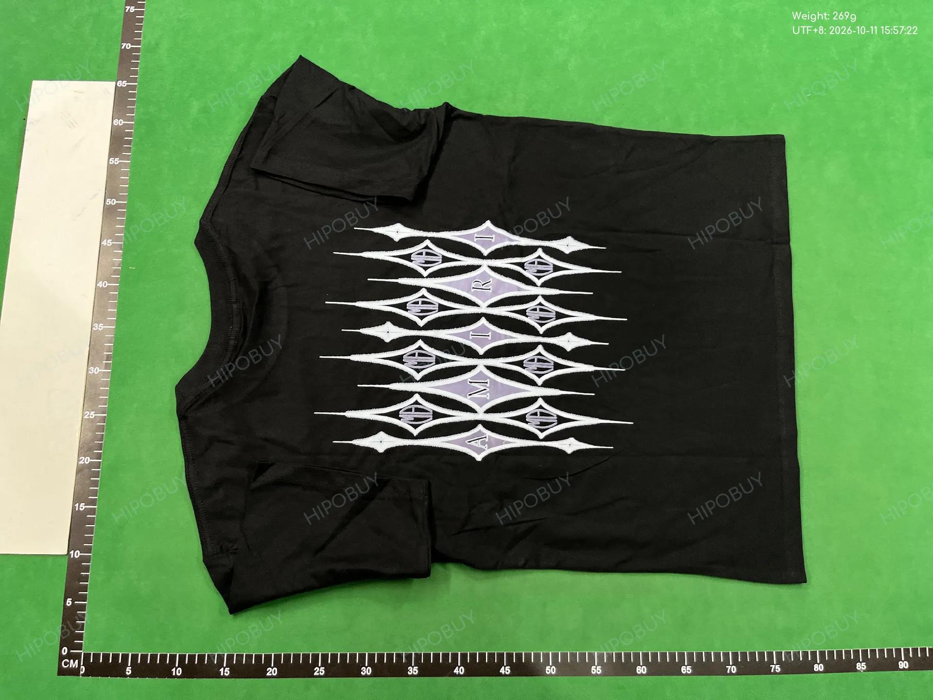 Foto QC 3 de Amiri T-shirt Drip Logo Blue