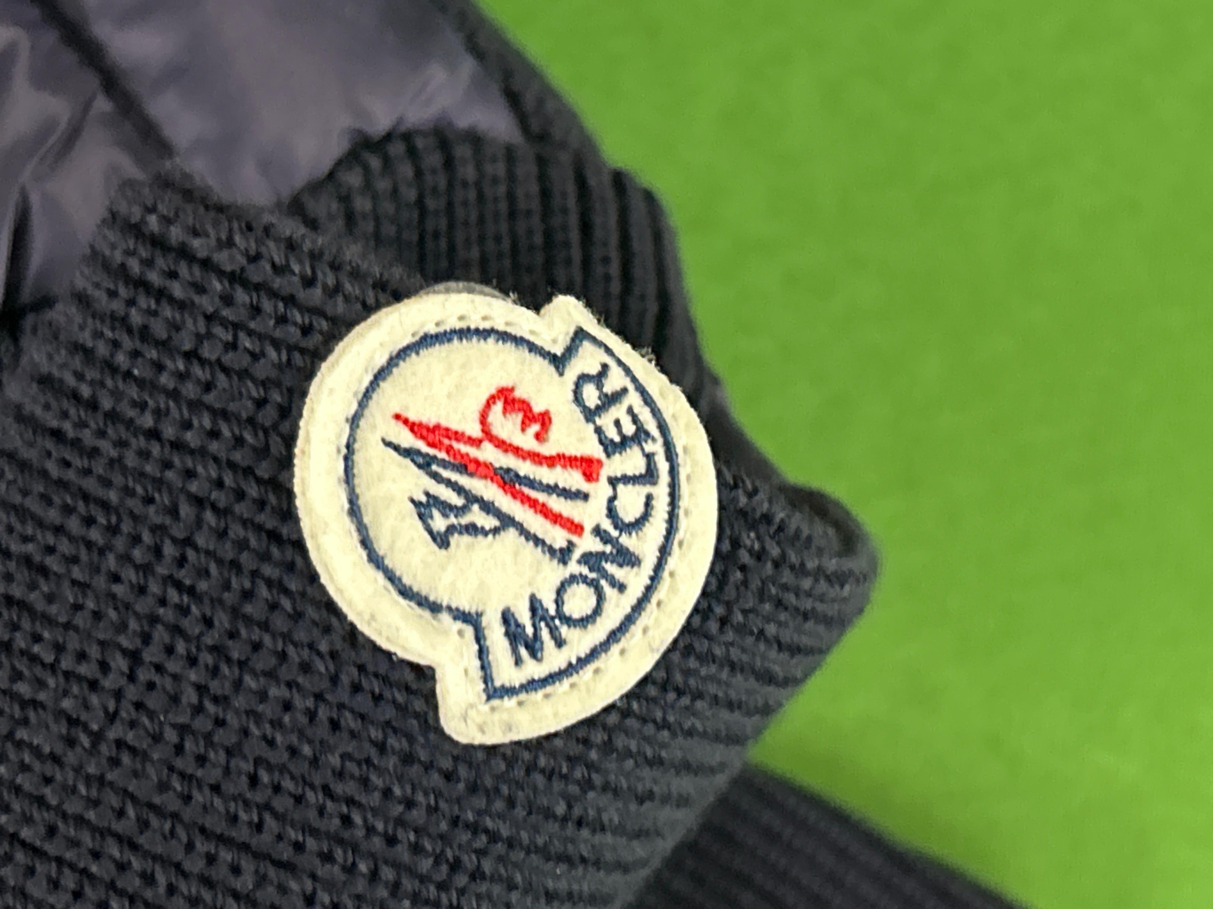 Foto QC 3 de Moncler Down Jacket Hooded Knit Hybrid Navy