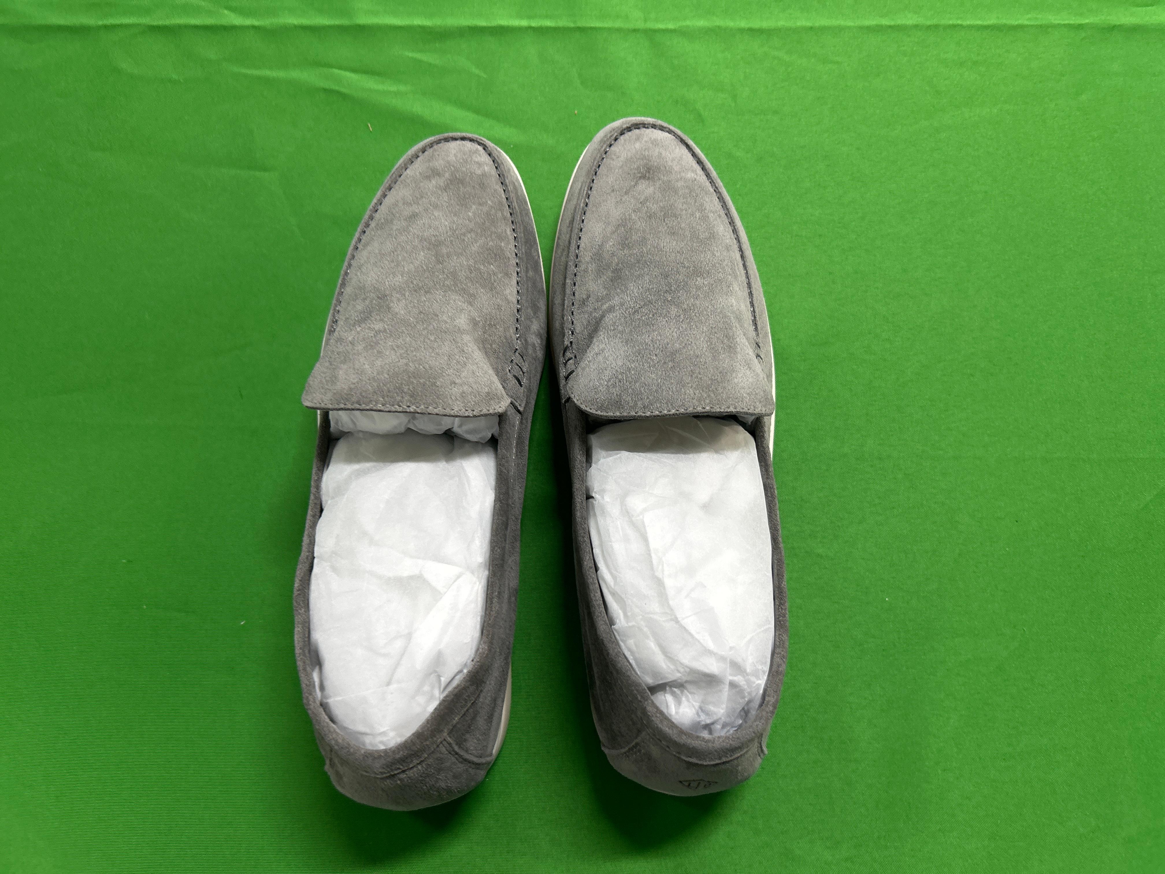 Foto QC 3 de Loro Piana Summer Walk Suede Loafers Navy Blue