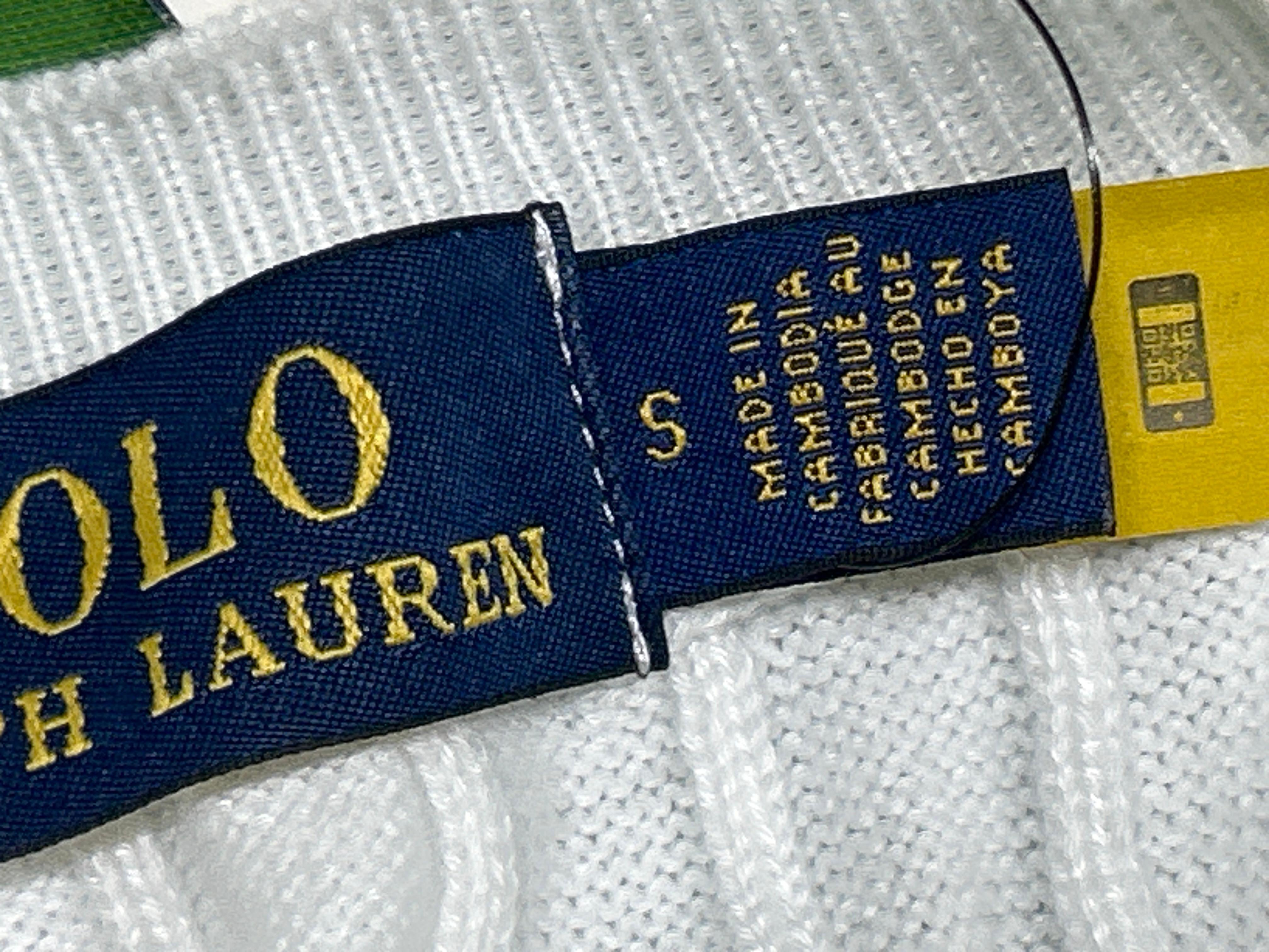 Foto QC 2 de Polo Ralph Lauren Sweater Cable-Knit Short-Sleeve White