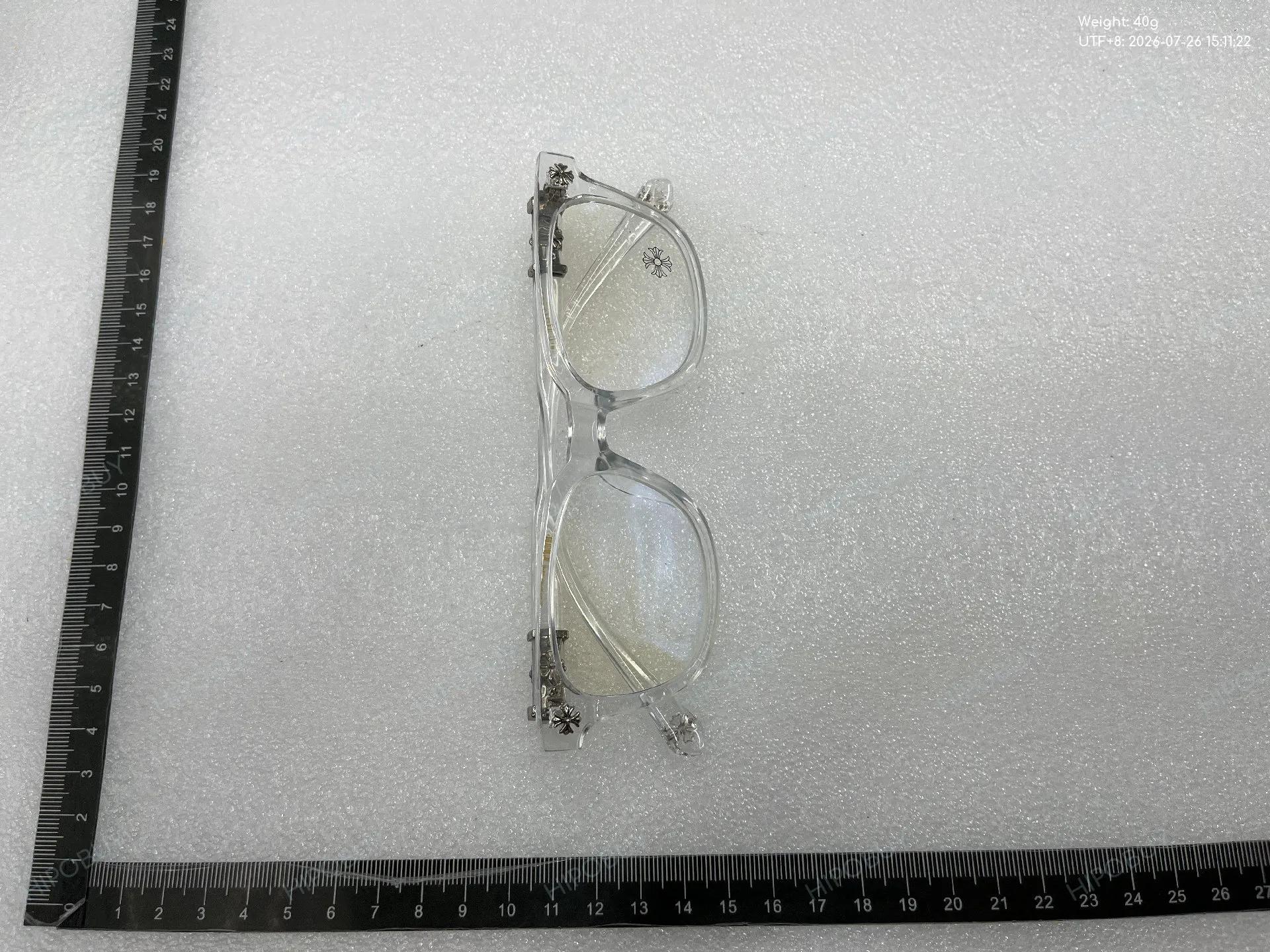 Foto QC 3 de Chrome Hearts Square-Frame Acetate Eyeglasses Black Gold (2273)