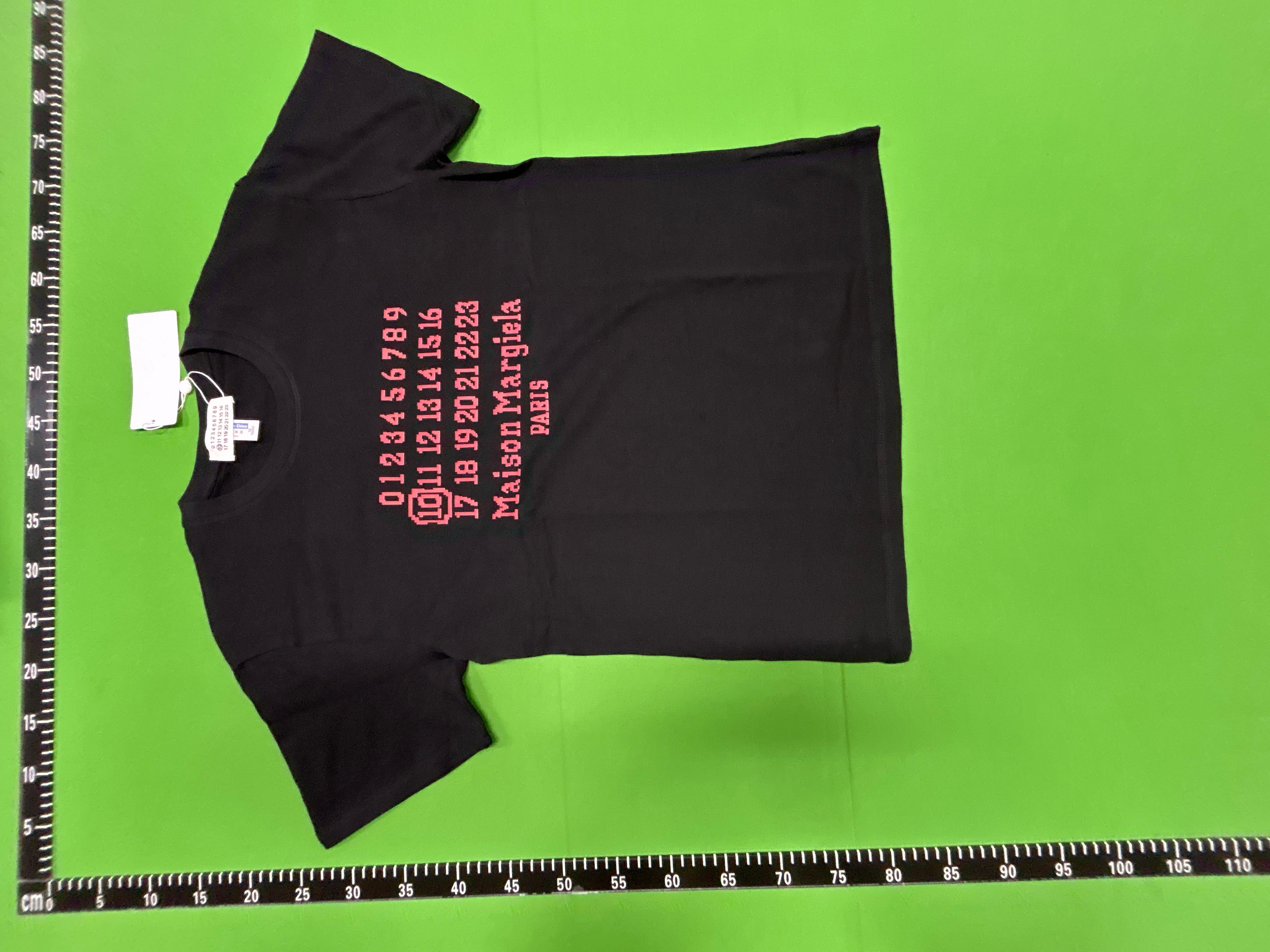 Foto QC 3 de Maison Margiela T-shirt Polka Dot Numeric Logo Black