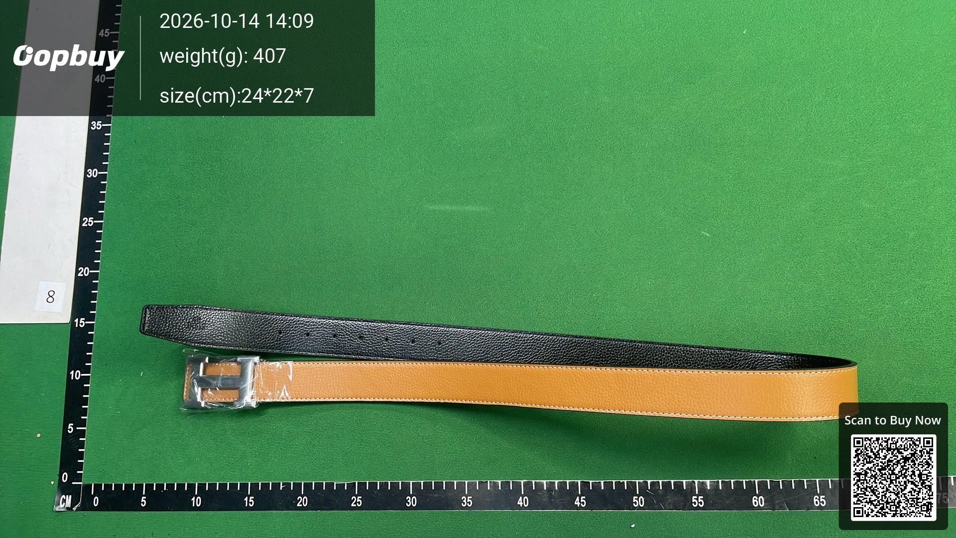 Foto QC 6 de Burberry B Buckle Reversible Belt Vintage Check