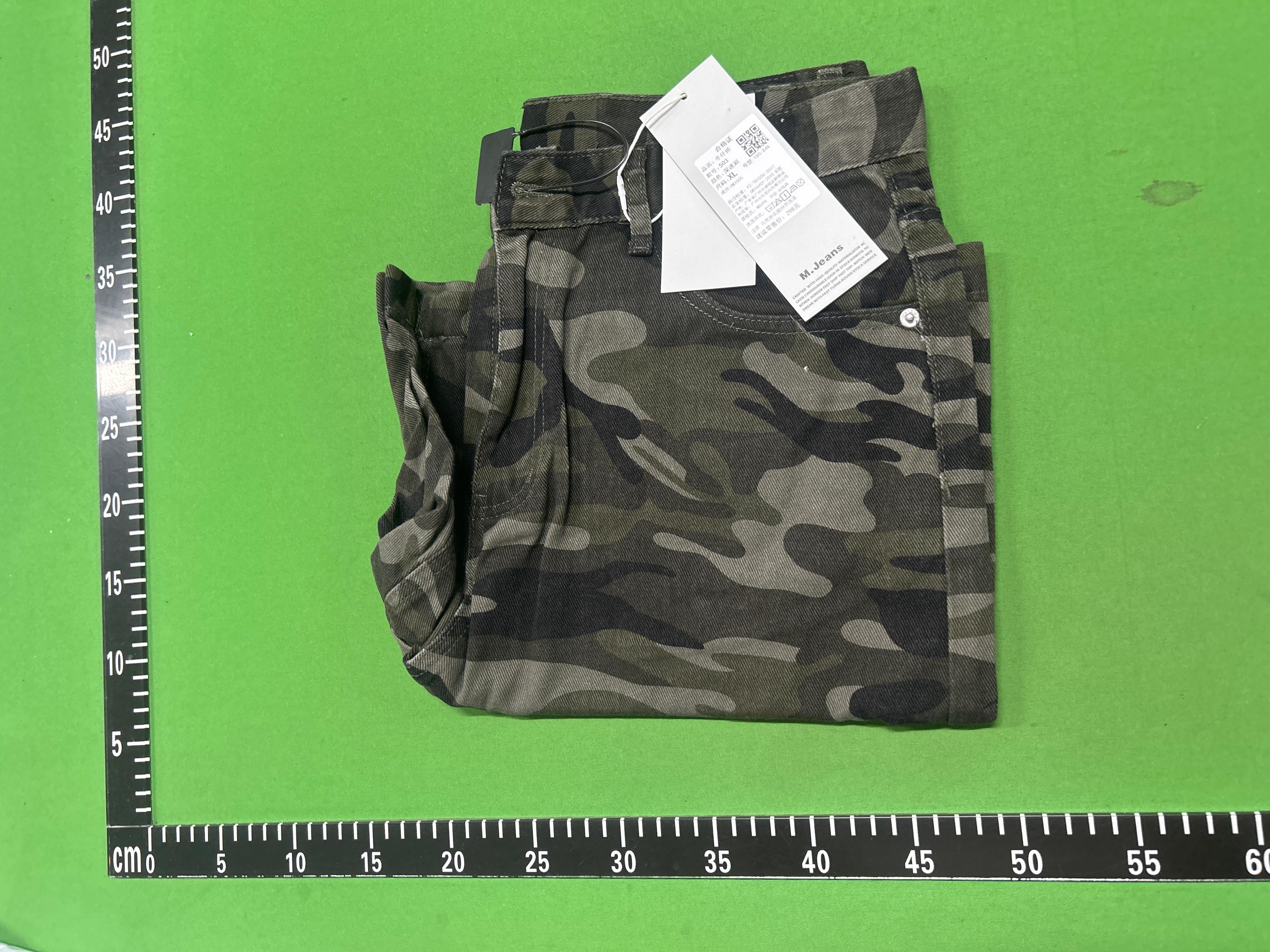 Foto QC 5 de Nirben Denim Shorts Camo Loose Grey