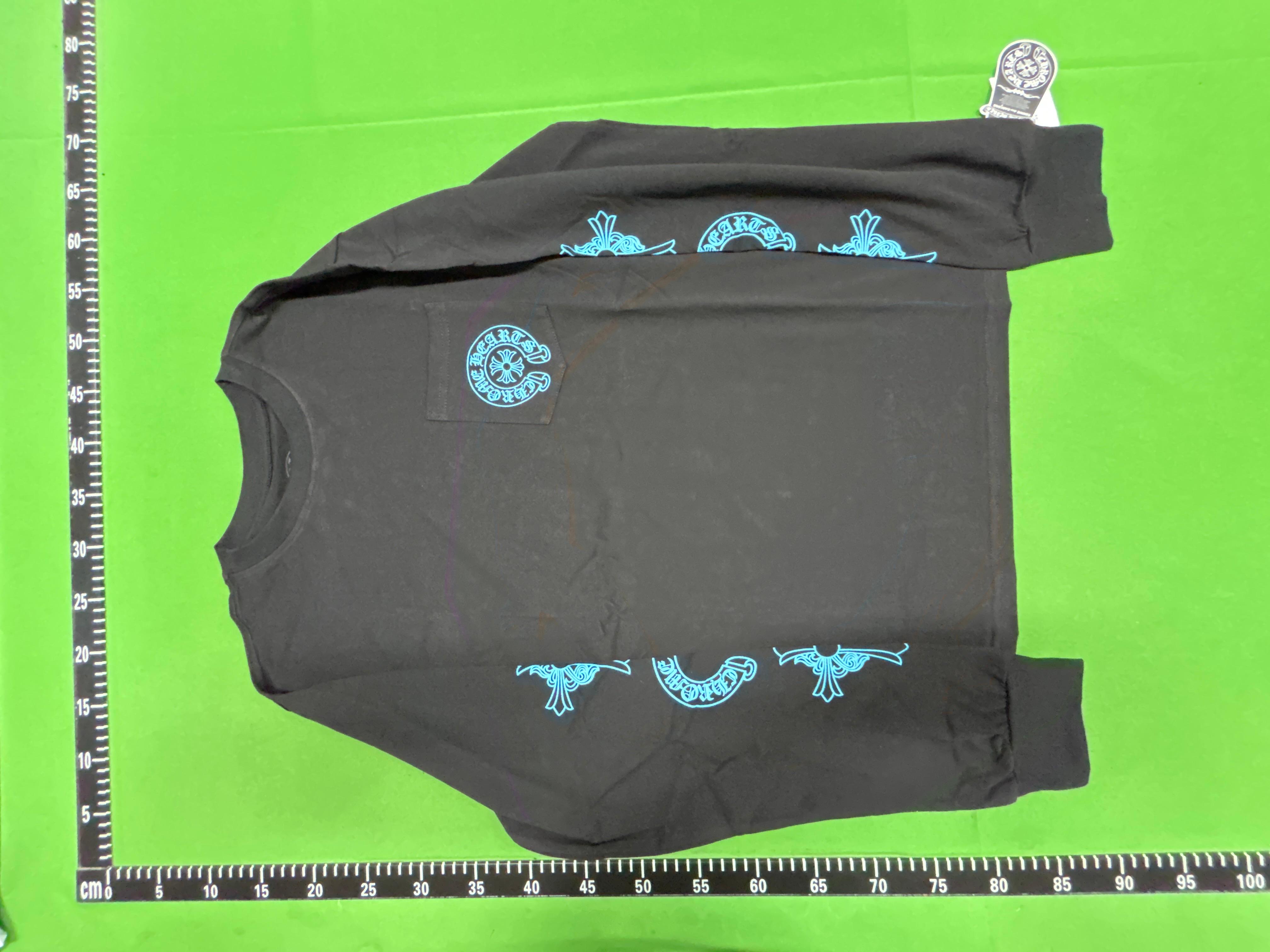 Foto QC 6 de Chrome Hearts Horseshoe Raglan T-shirt White Blue