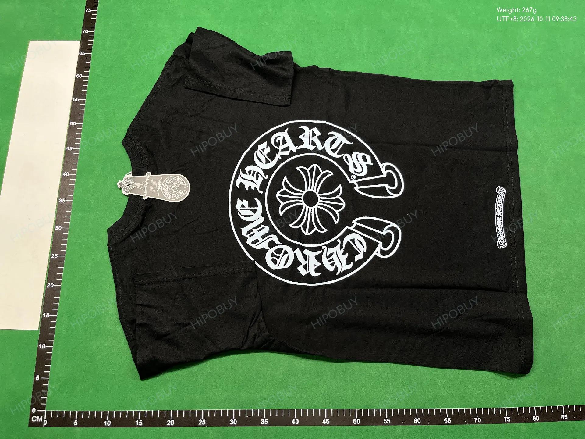 Foto QC 3 de Chrome Hearts T-shirt Horseshoe Logo Luminous Black