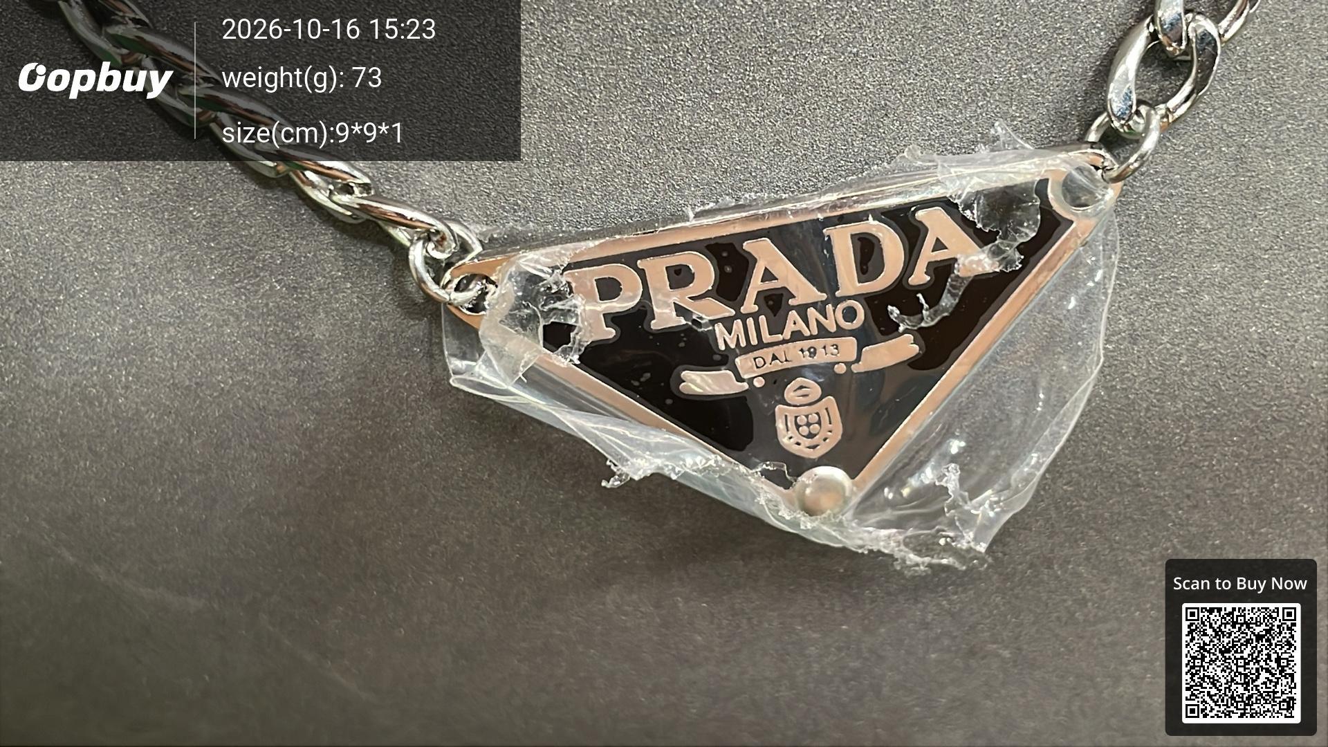 Foto QC 5 de Prada Symbole Necklace Metal Turquoise