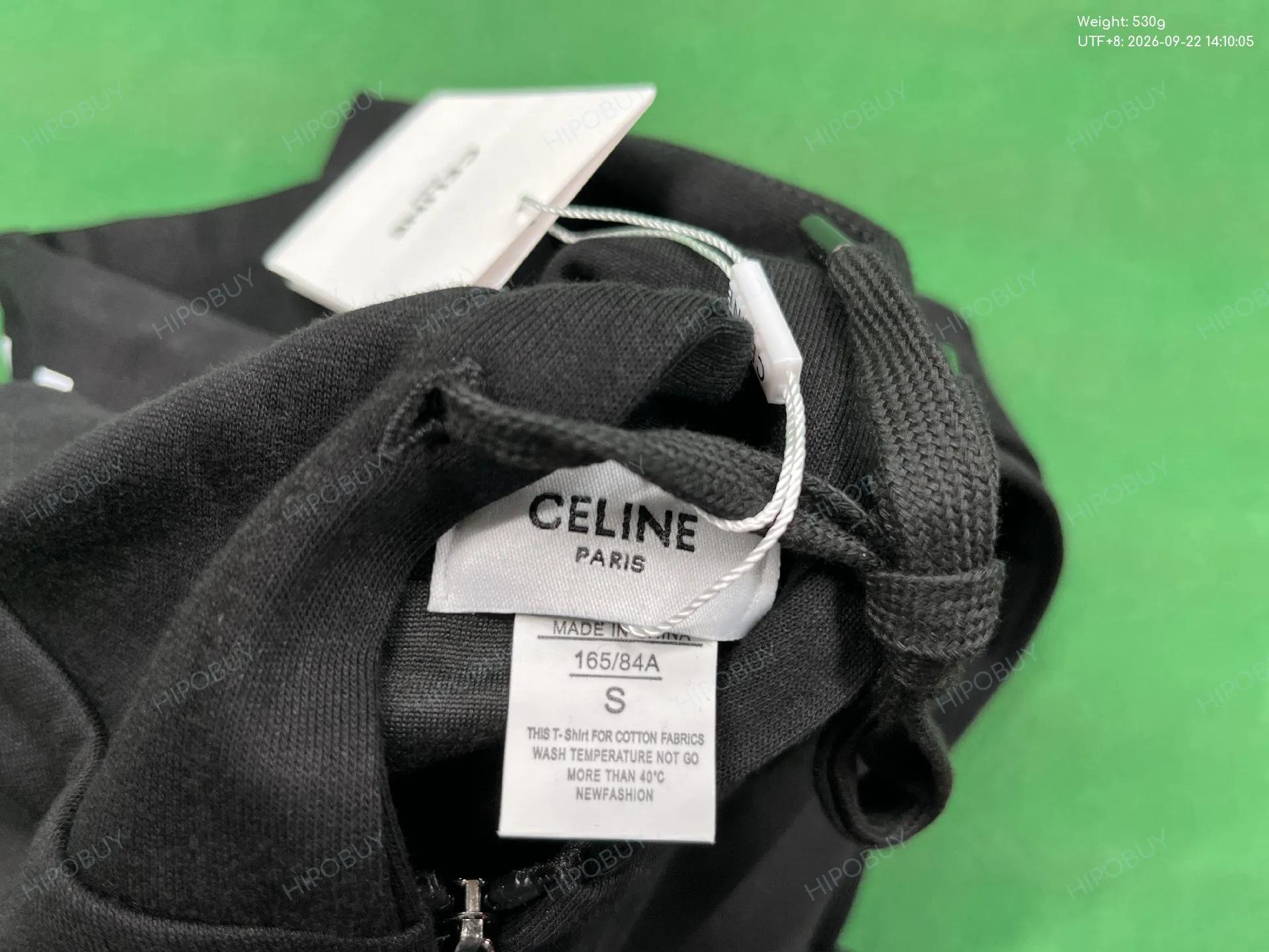 Foto QC 5 de Celine Logo Zip Sweater Hooded Grey