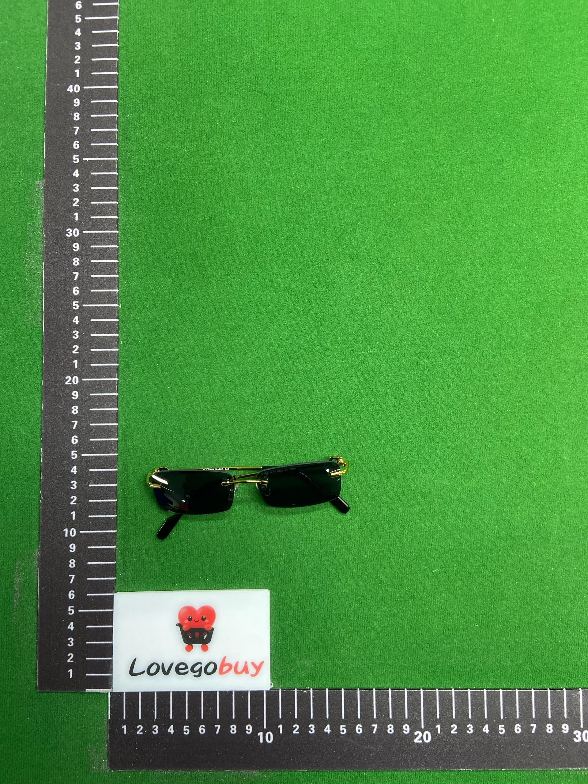 Foto QC 5 de Cartier Rimless Rectangle-Frame Metal Eyeglasses Silver Clear (CT0046O-002)
