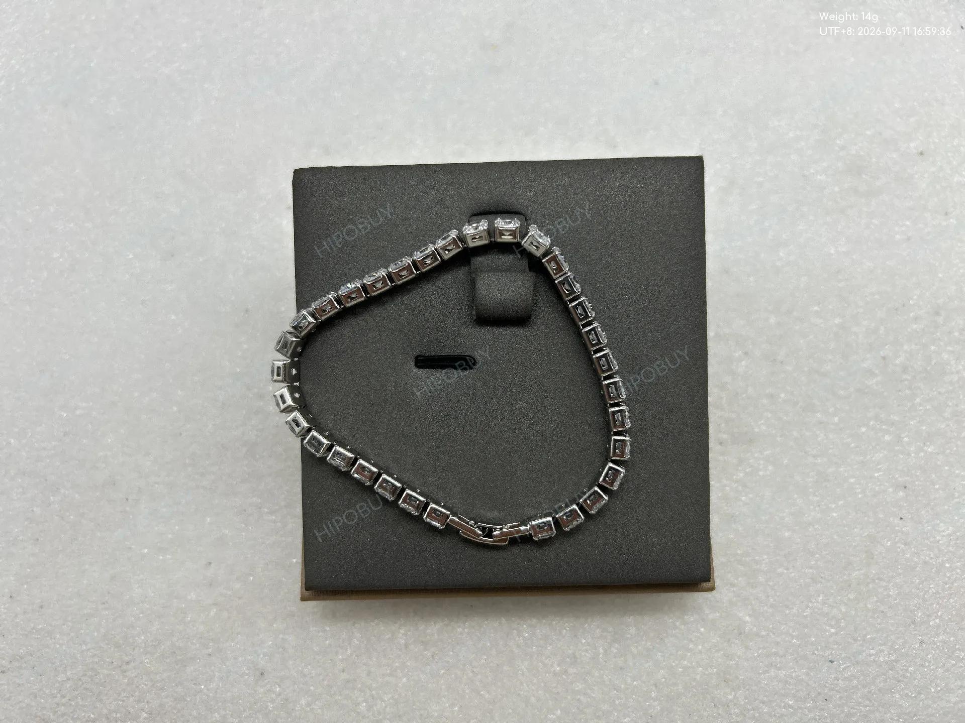 Foto QC 4 de MST Bling Rock Candy Tennis Bracelet Metal Diamond Silver