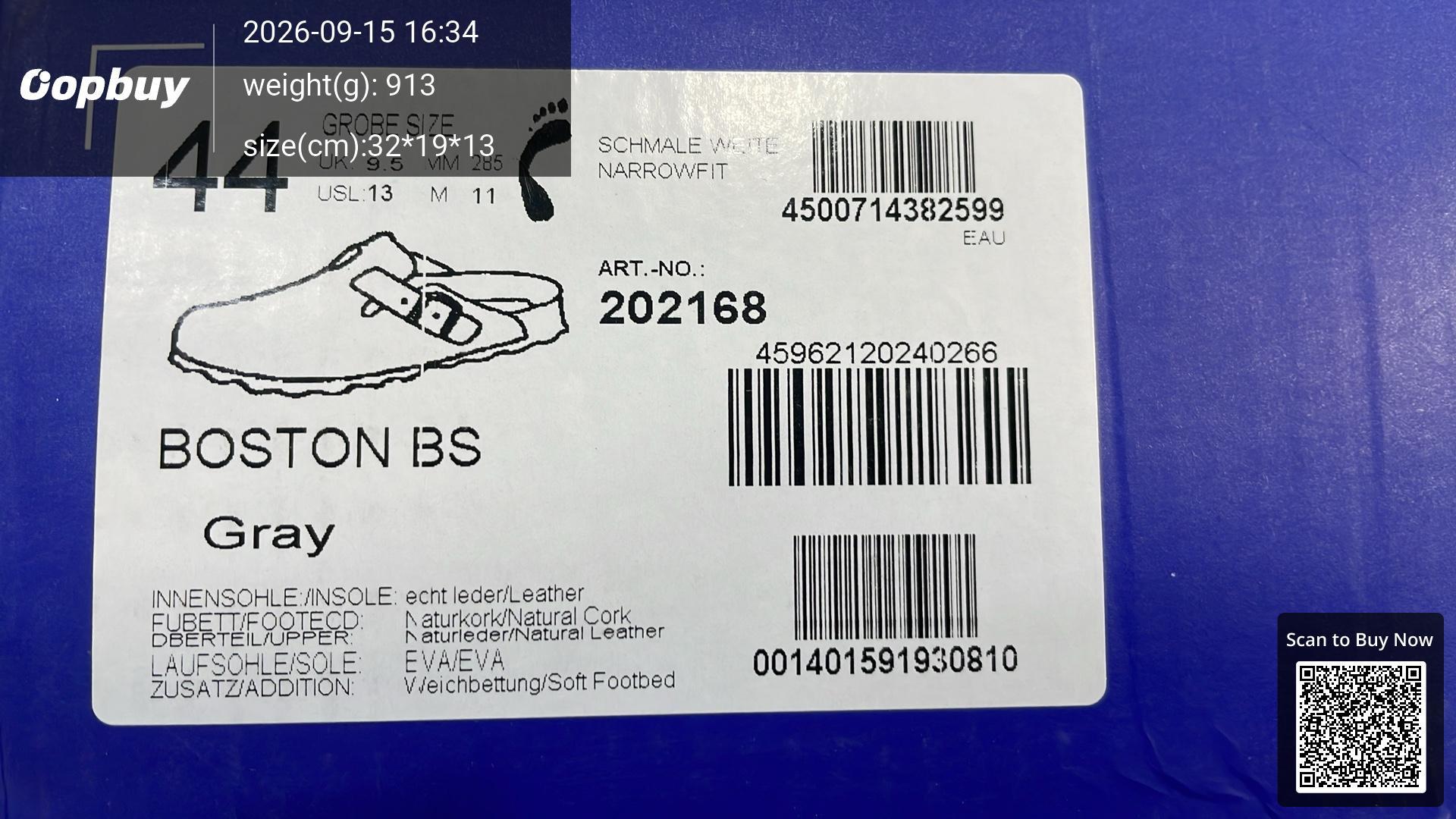 Foto QC 7 de Birkenstock Boston Suede Leather Taupe
