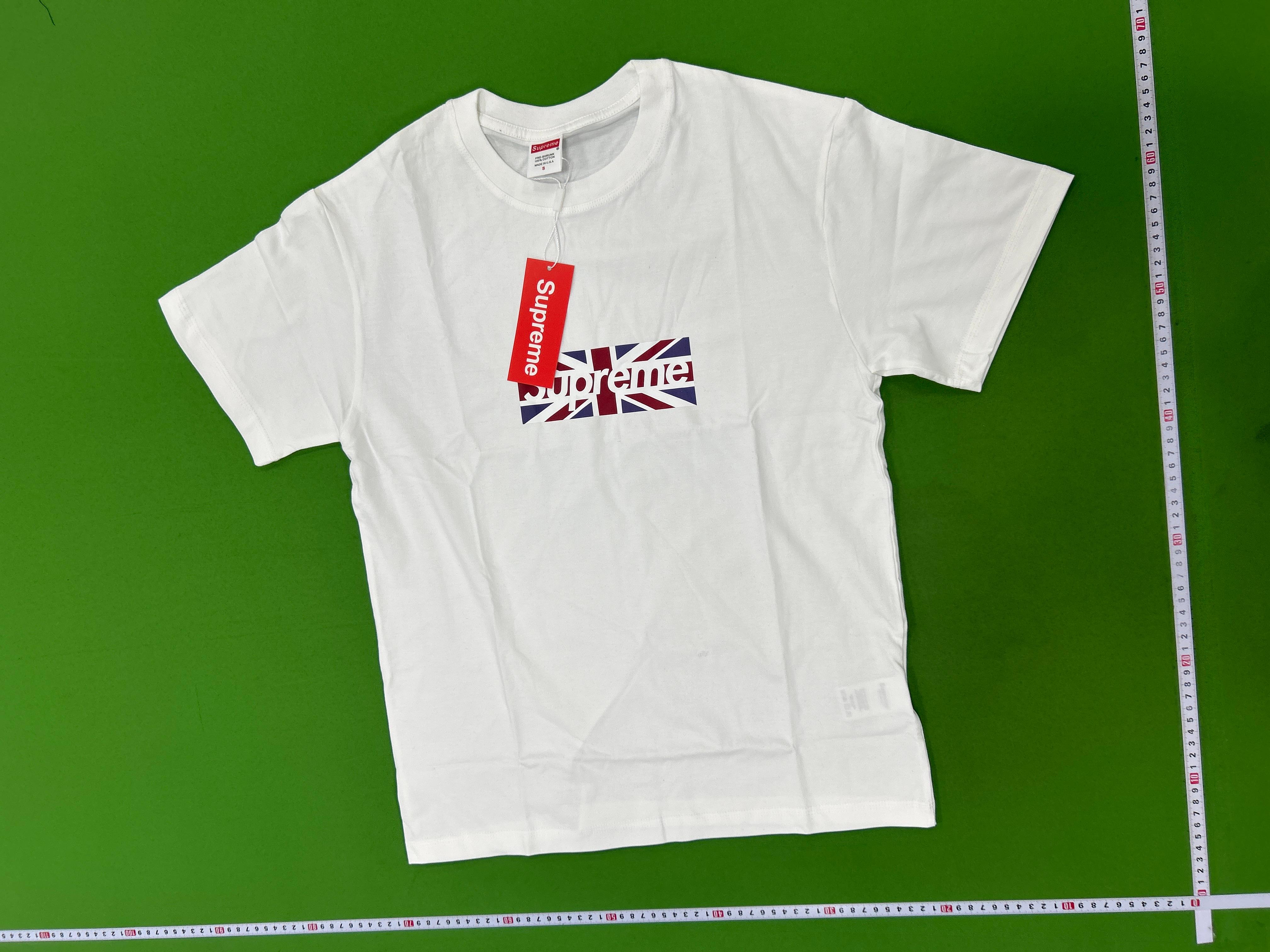 Foto QC 7 de Supreme American Flag Box Logo T-shirt Grey
